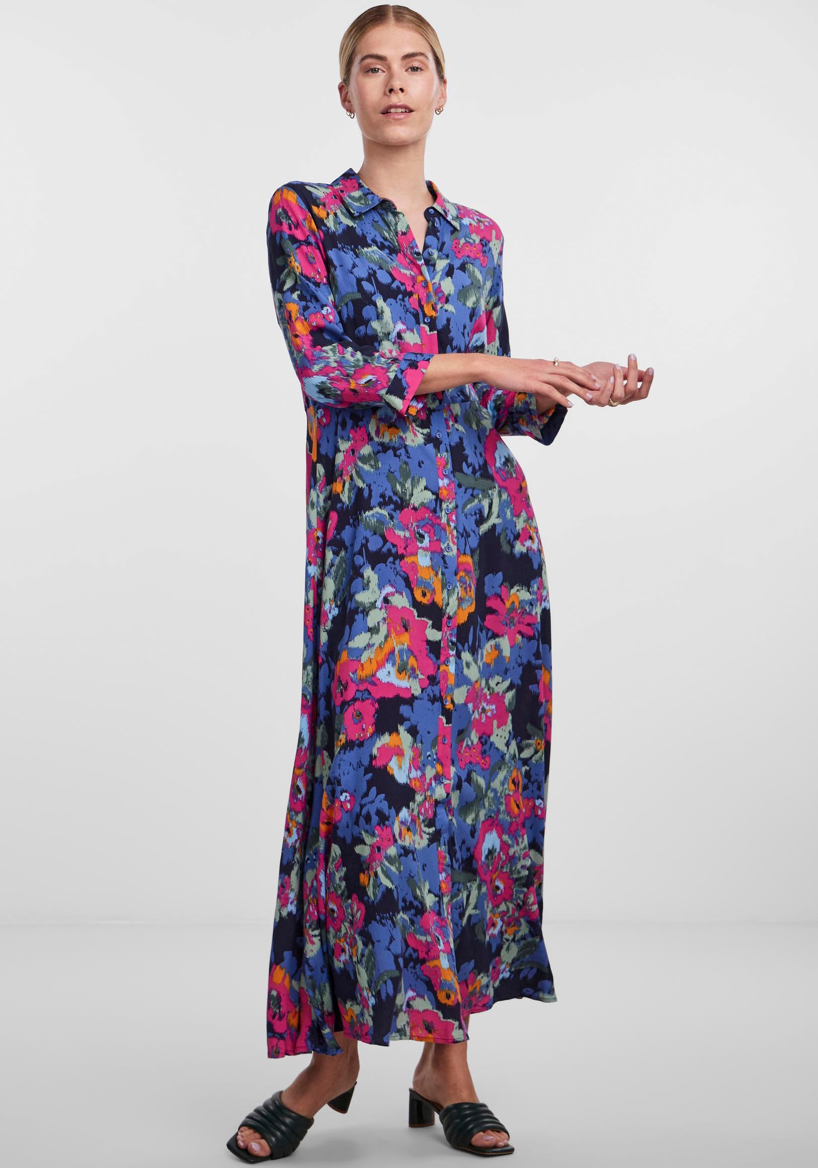 Y.A.S Hemdblusenkleid online Schweiz Jelmoli-Versand DRESS«, mit »YASSAVANNA 3/4 Ärmel shoppen SHIRT bei LONG