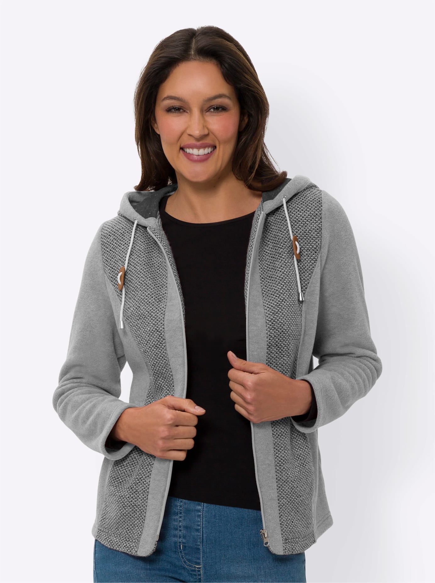 Classic Basics Langjacke, mit Kapuze