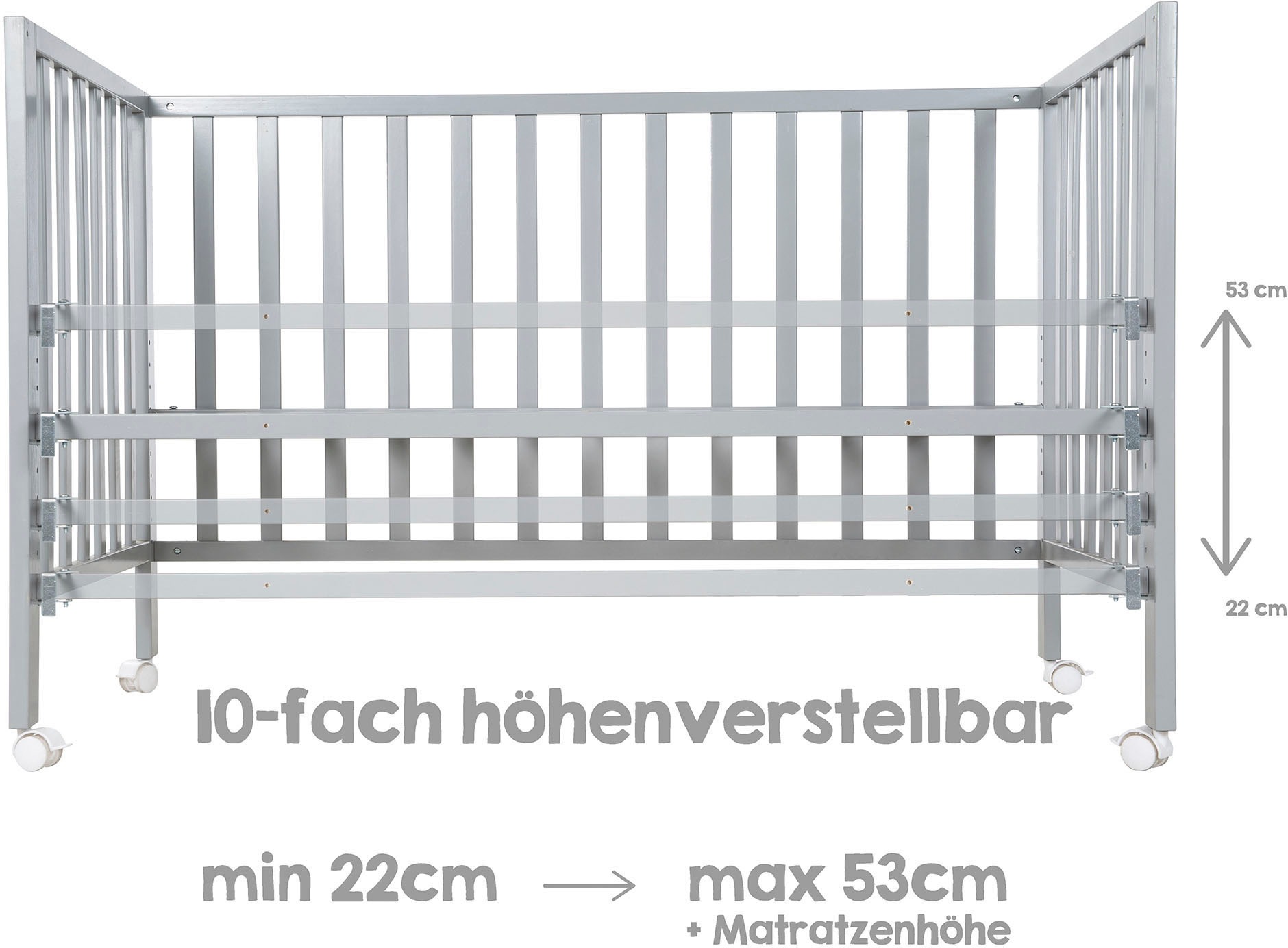 roba® Babybett »Room Bed, safe asleep®, Little Stars«, (4 tlg.)