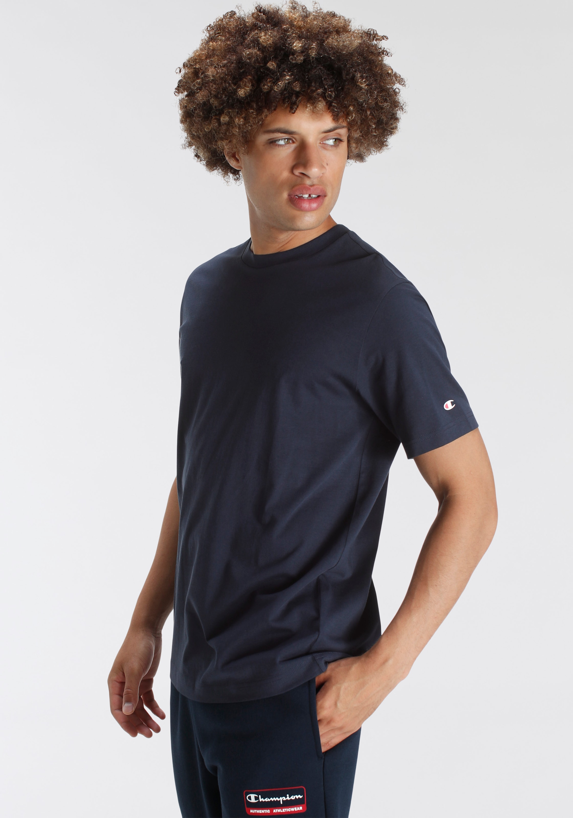 Champion T-Shirt, (Packung, 2 tlg.), Basic Shirt, Doppelpack