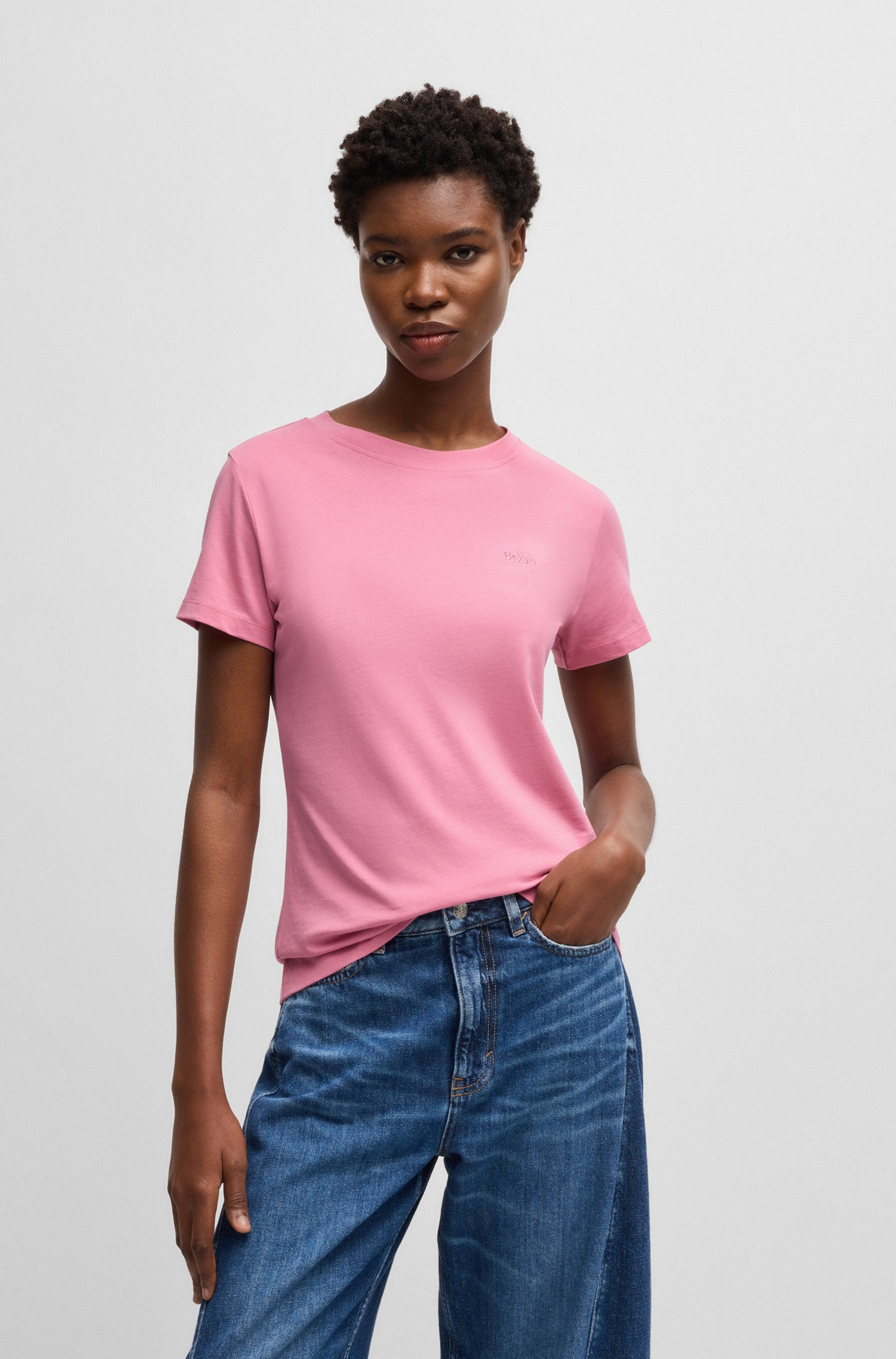 BOSS ORANGE T-Shirt »Esogo Premium Damenmode« mit Logo