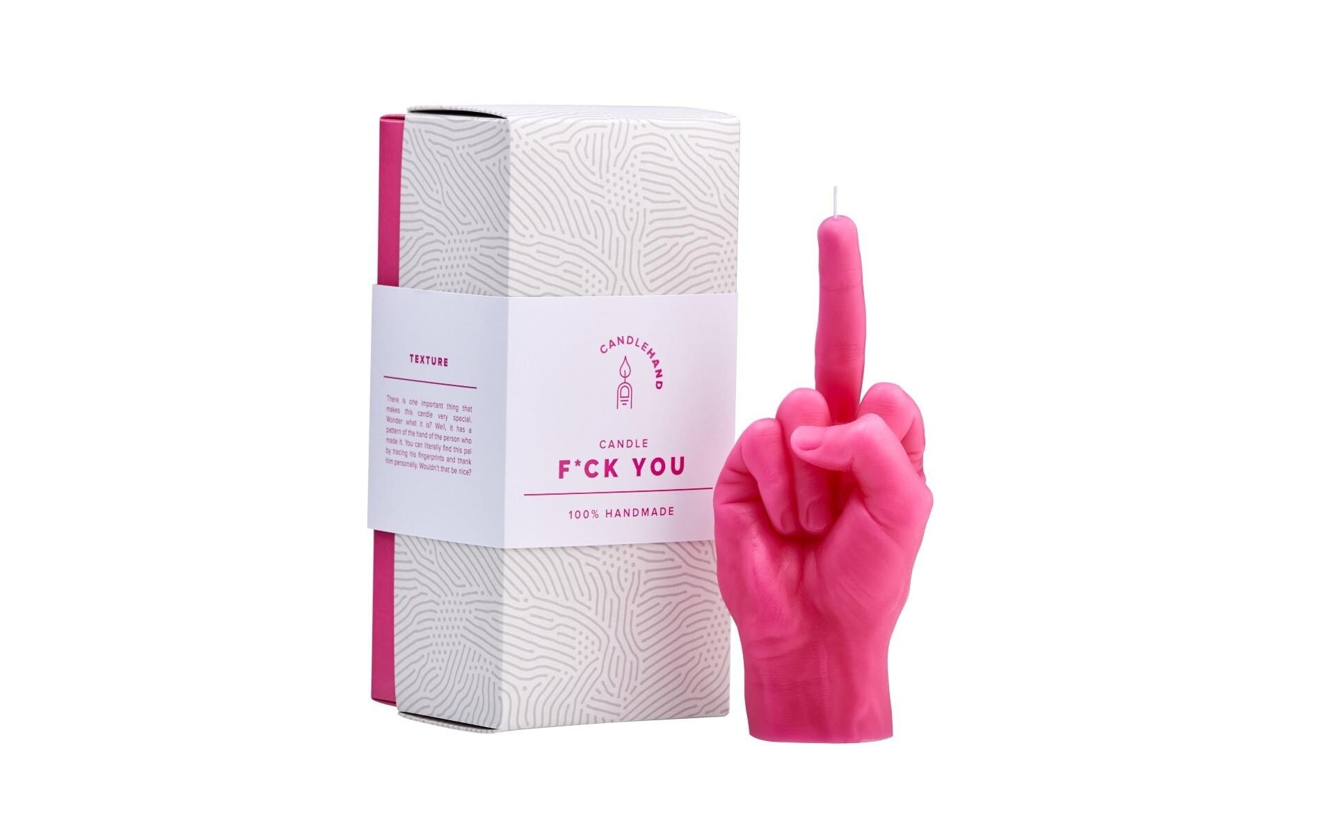 Formkerze »Mandatus Candle Hand F*ck you«