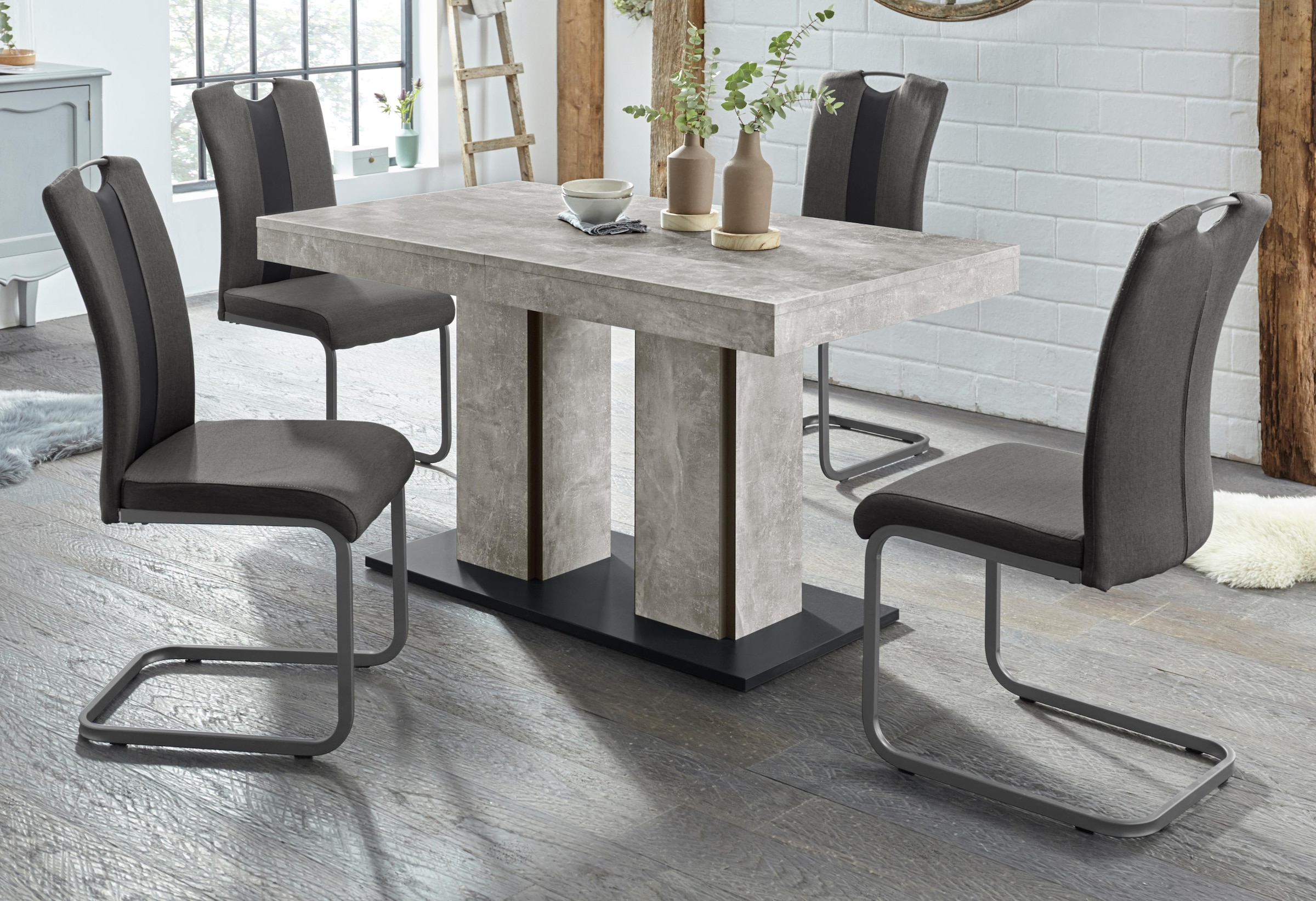 HELA Essgruppe »ROSE«, (Set, 5 Tisch tlg.), aus shoppen bestehend und einem cm 4 Stühlen | 140-180 Jelmoli-Versand online