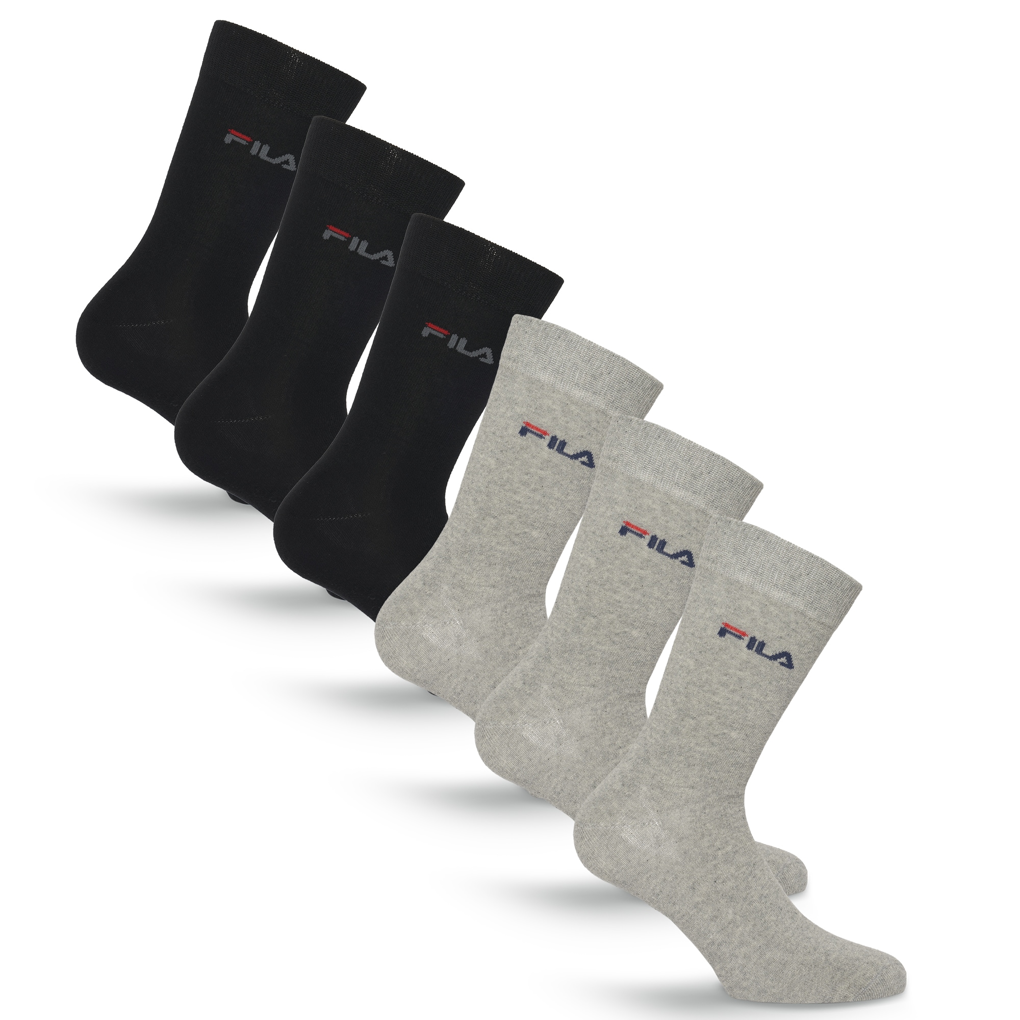Fila Socken "UNISEX LIFESTYLE PLAIN SOCKS" 6 Paar, mit eingestrickem Logo