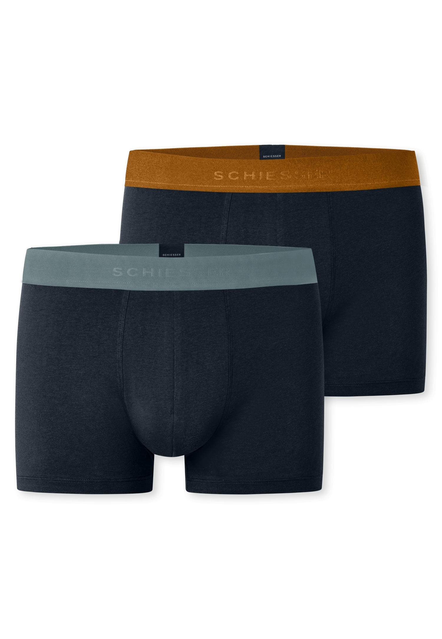 Schiesser Lange Unterhose »95/5 Multipacks« 2er Pack, mit farblich abgesetztem, sportlichem Logo-Webgummibund