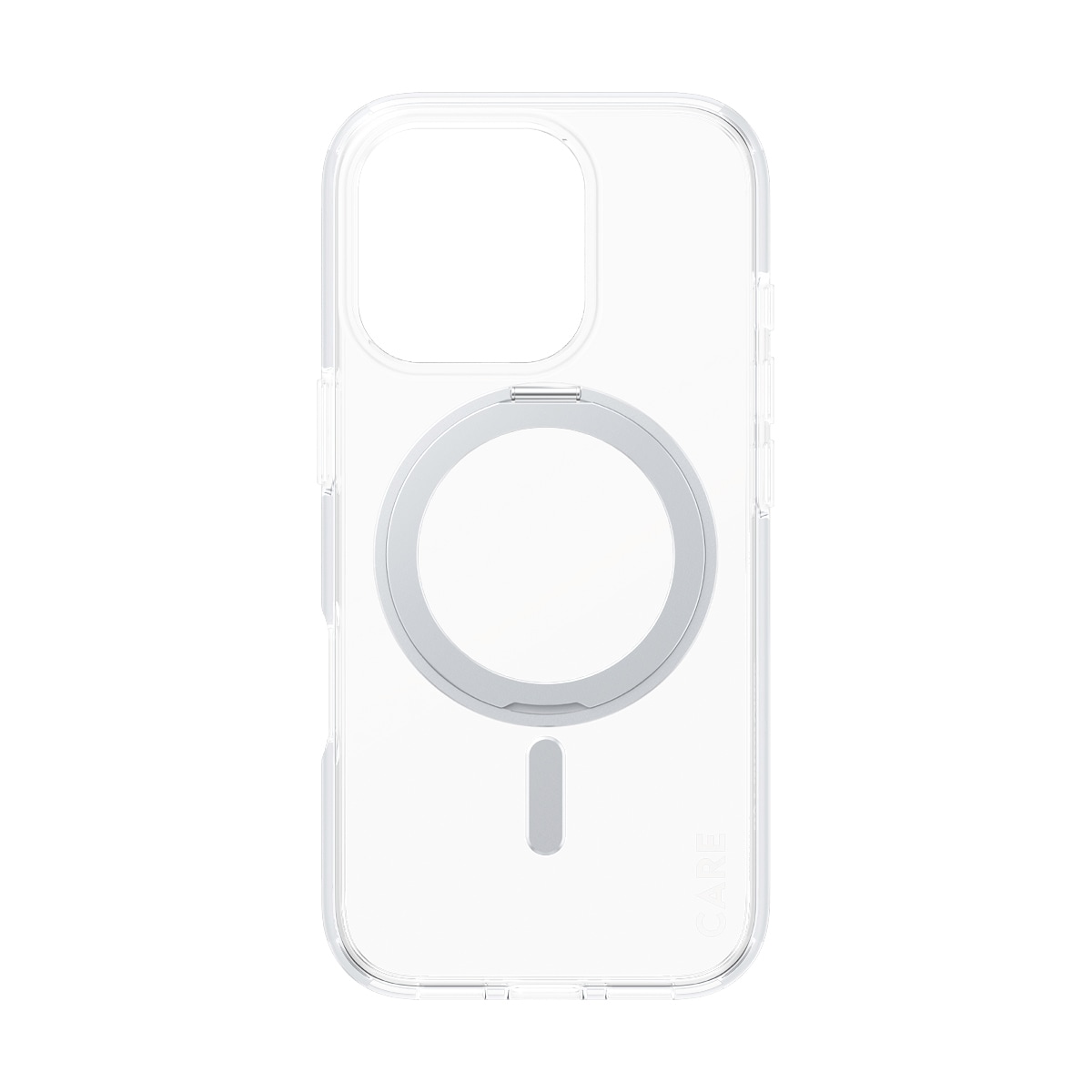 CARE by PanzerGlass Handyhülle »Feature Silver Kickstand MagSafe Apple iPhone 16 Pro«, Backcover, Schutzhülle, Handyschutzhülle, Case, Schutzcase, stossfest
