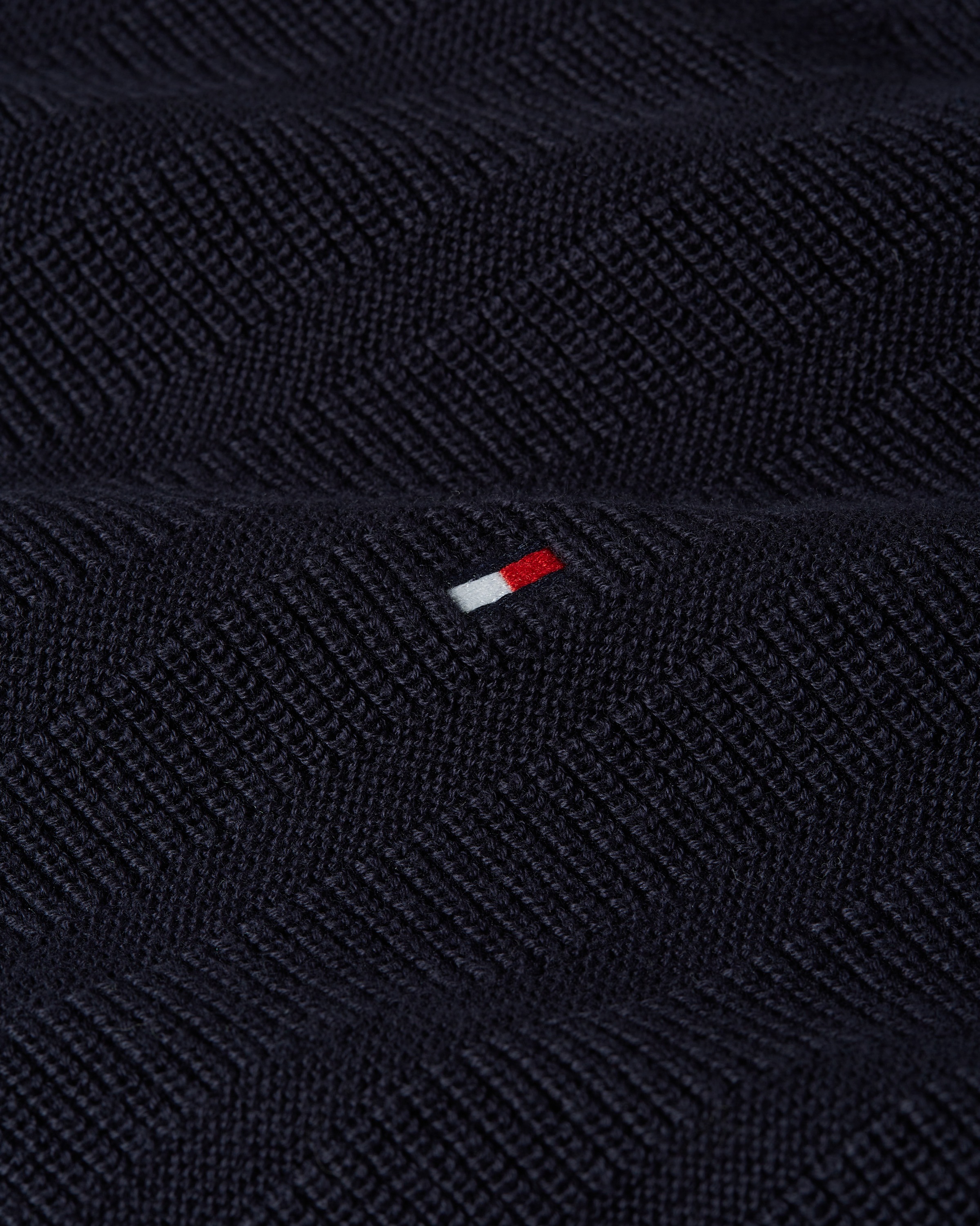 Tommy Hilfiger Strickjacke »STRIPE STRUCTURE«, modisches Strickmuster, Stehkragen