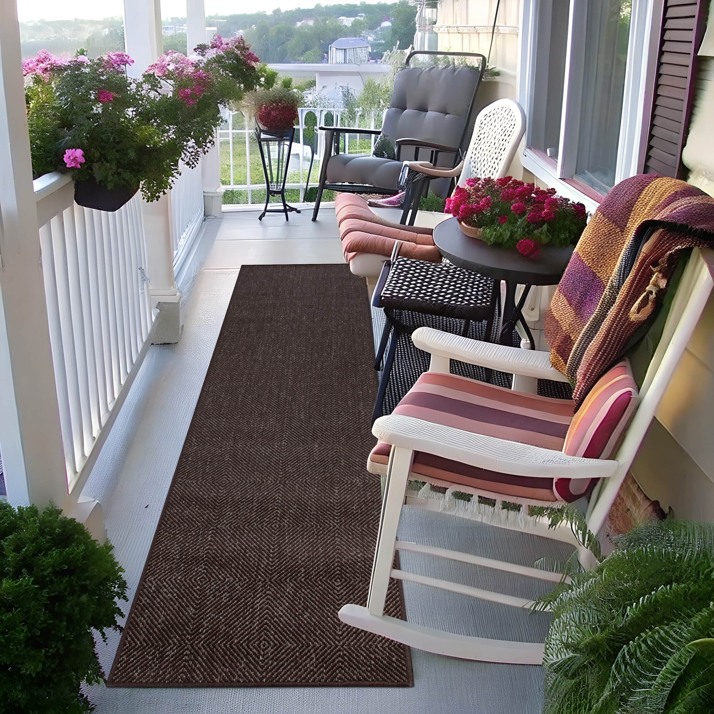 my home Teppich »Anna, auch als Läufer erhältlich«, rechteckig, 3 mm Höhe, In- und Outdoor geeignet, Sisal-Optik, Wetterfest & UV-beständig