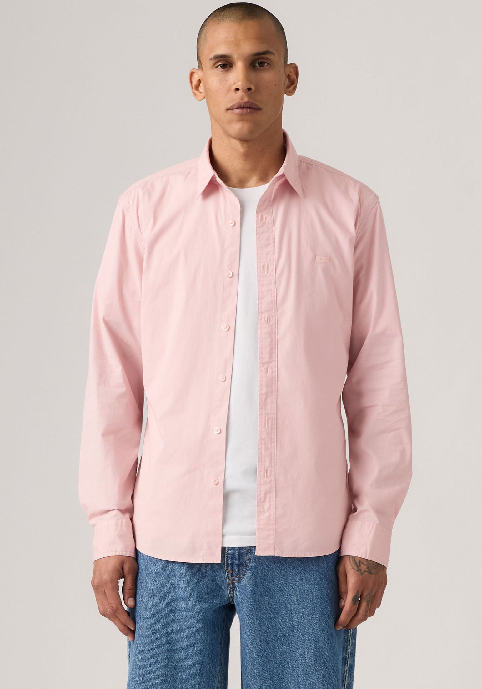 Levi's® Jeanshemd »BATTERY HM SHIRT SLIM« mit Logobadge