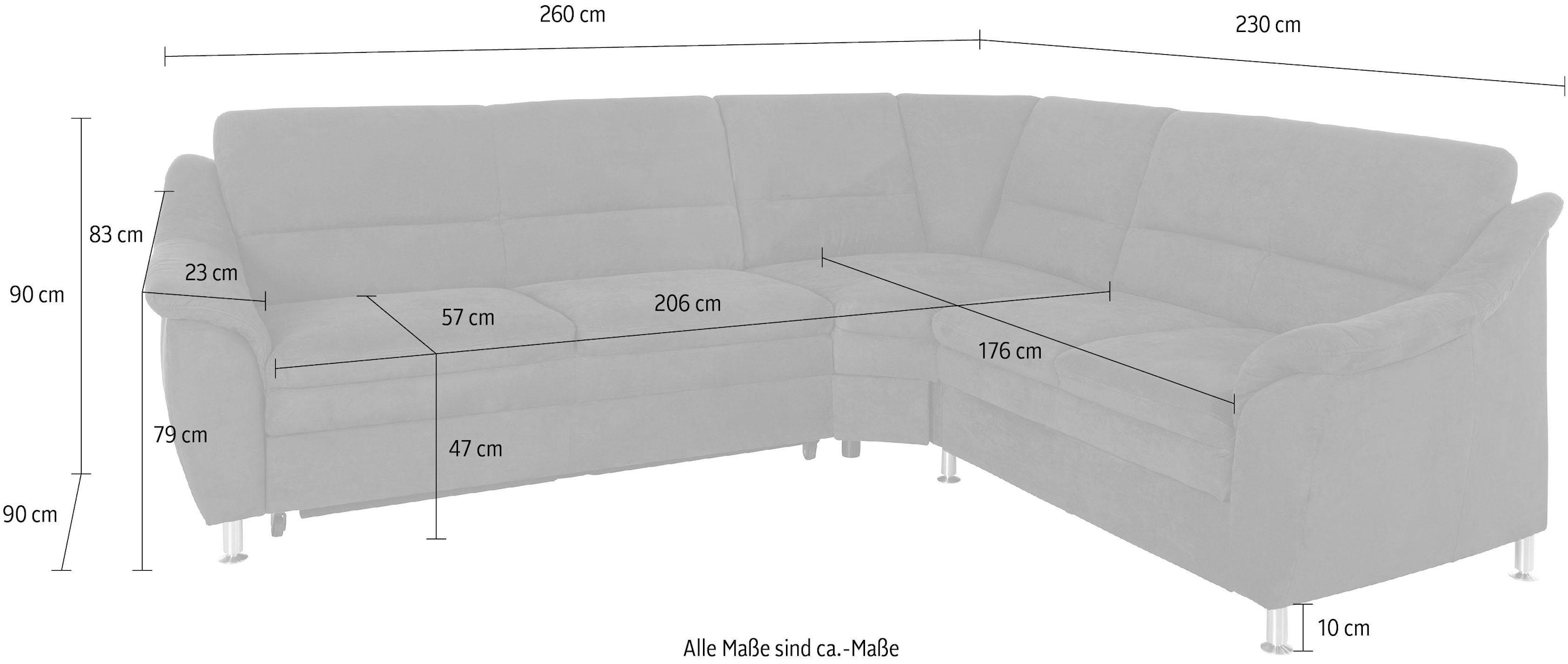 Places of Style Ecksofa »Cardoso«, mit Trapezecke für mehr Sitzkomfort,  wahlweise auch mit Bettfunktion ordern im Jelmoli-Online Shop