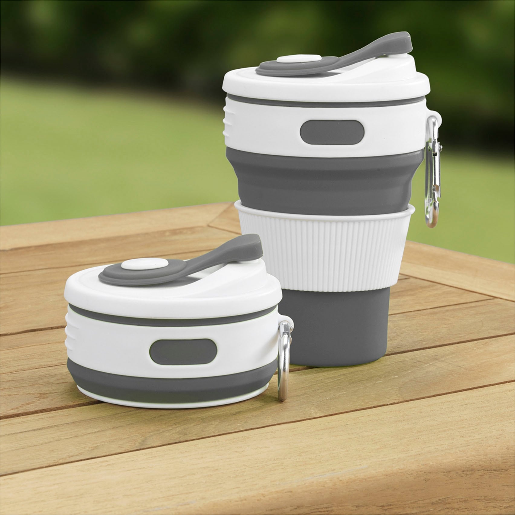 Maximex Coffee-to-go-Becher »Premium«, (Set, 2 tlg.), faltbar, je 350 ml, 2-teilig