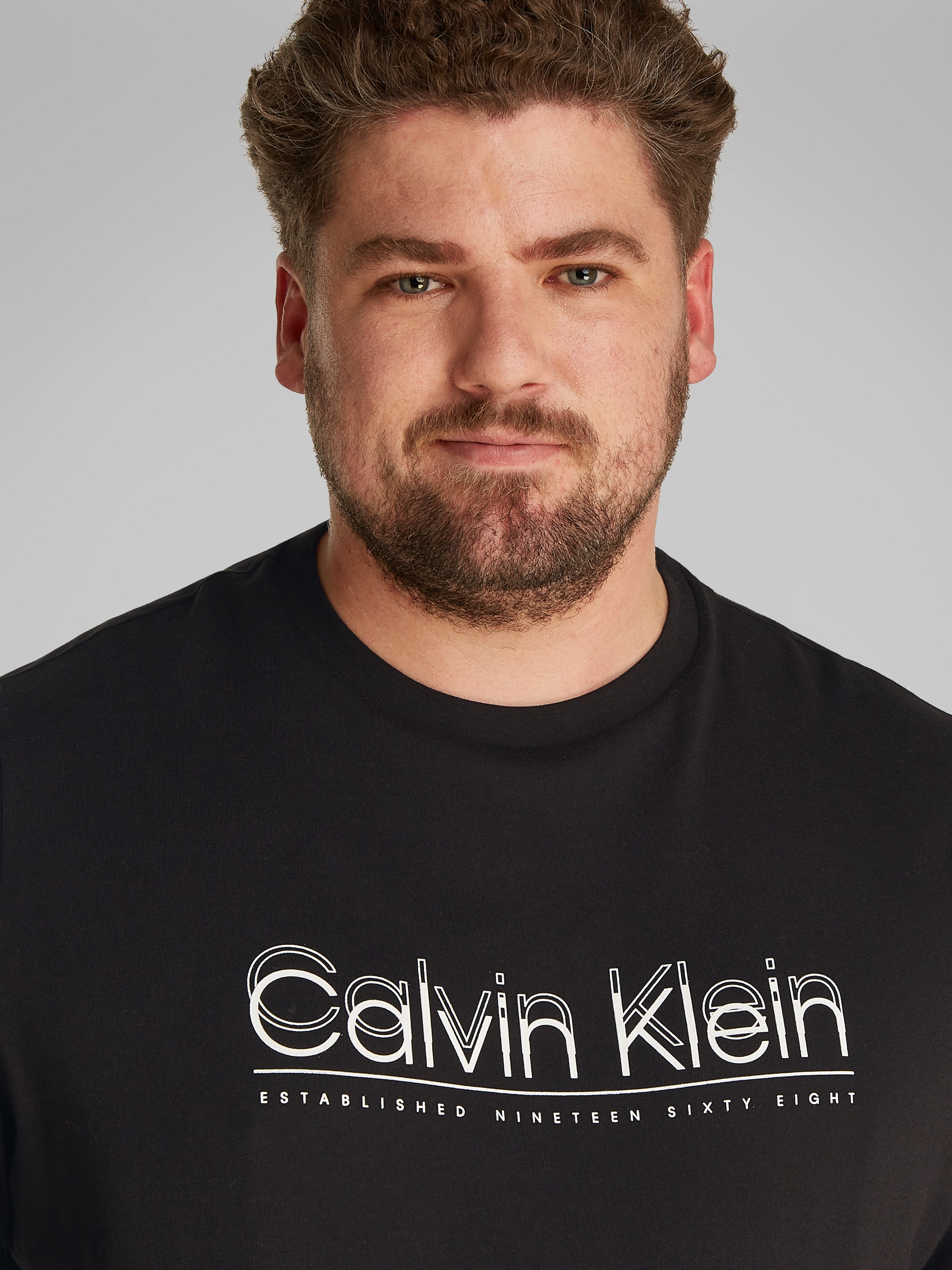 Calvin Klein Big&Tall T-Shirt »BT_CP-DOUBLE LOGO T-SHIRT«, in grossen Grössen