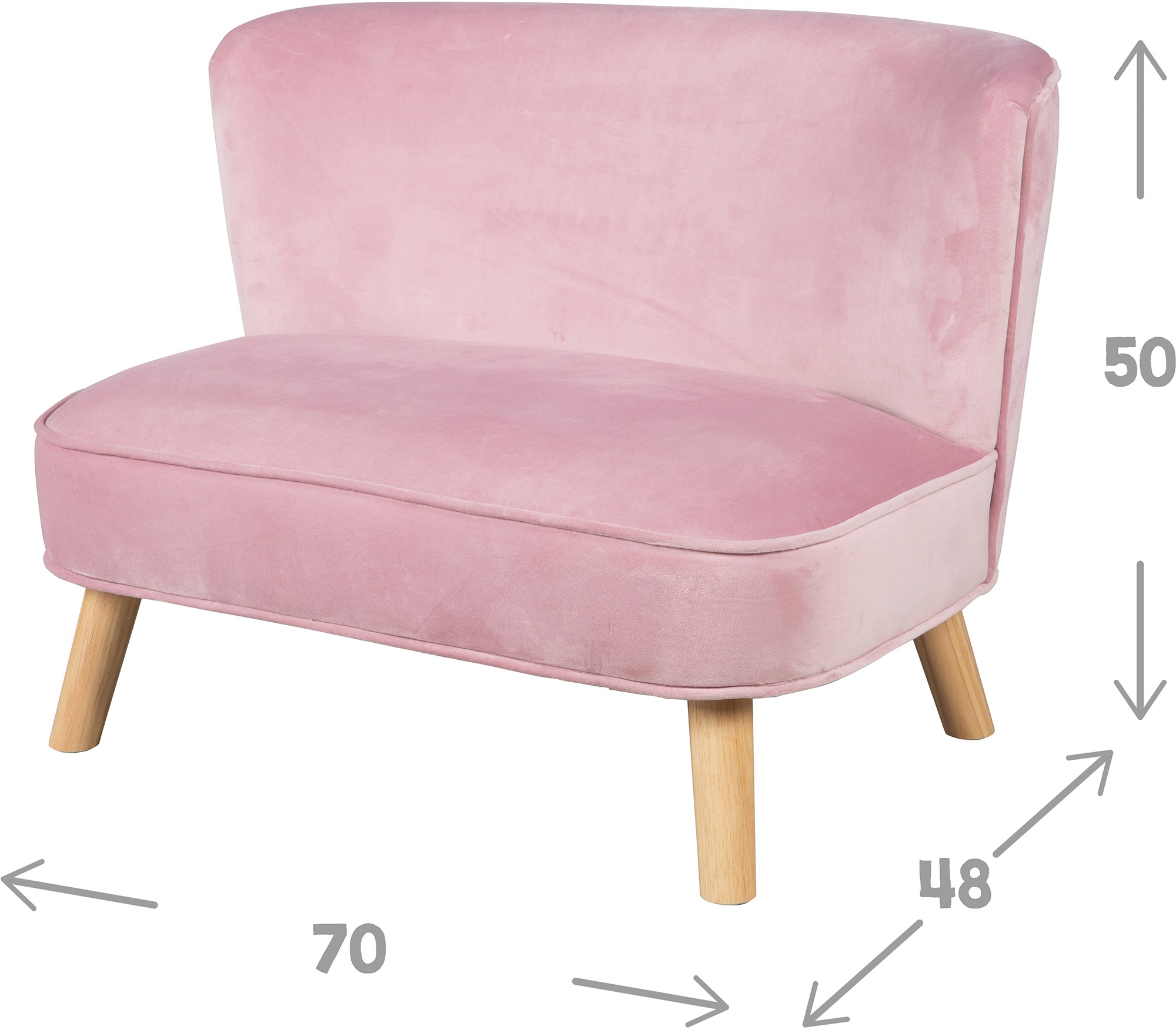 roba® Kindersofa »Lil Sofa«, mit Holzfüssen