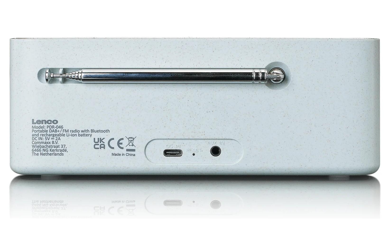 Lenco Digitalradio (DAB+) »PDR-046«, Batteriestandanzeige, Display, Equalizer, Oberfläche aus Bambus