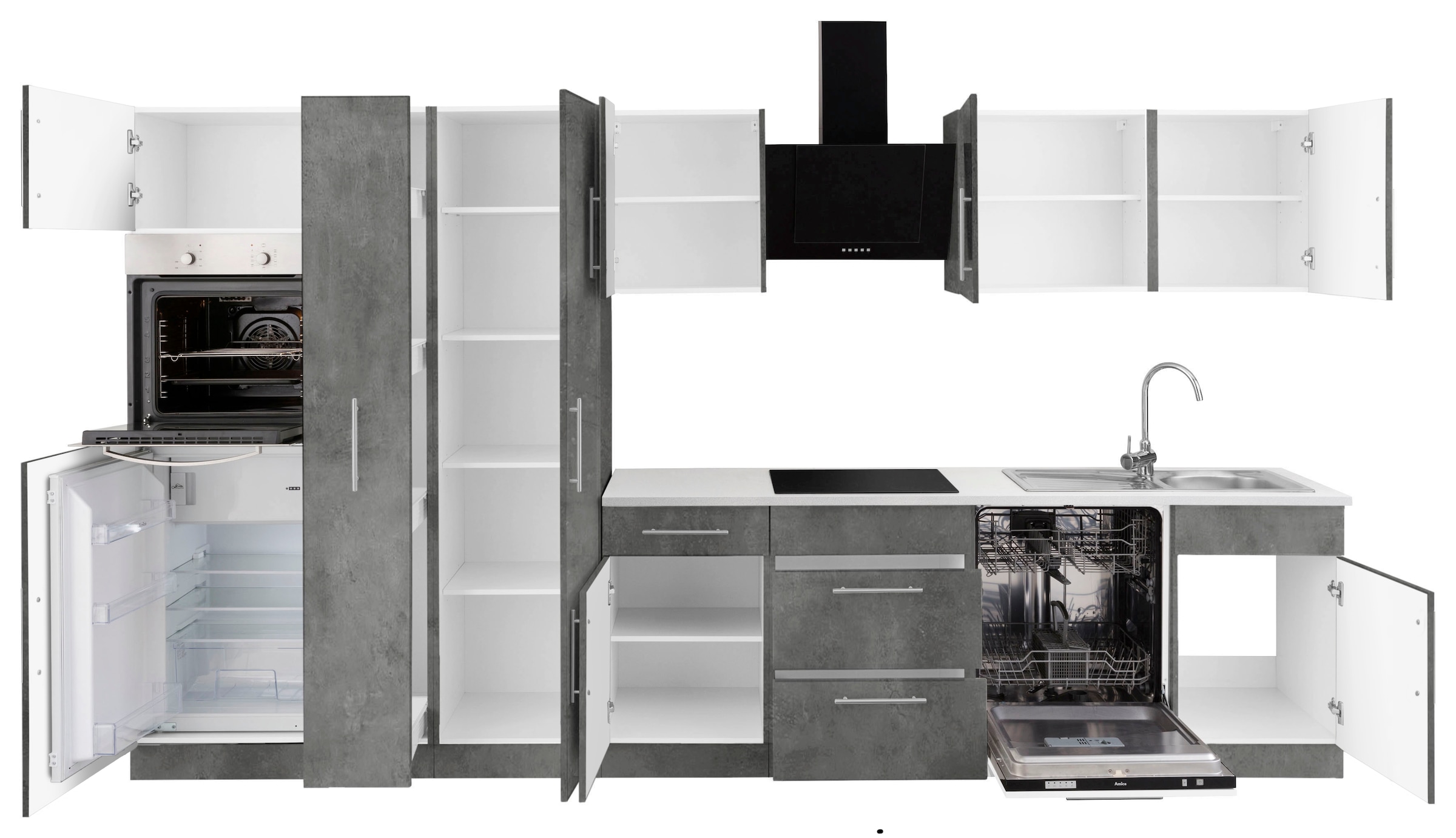 ❤ wiho Küchen Küchenzeile »Cali«, ohne E-Geräte, Breite 360 cm bestellen im  Jelmoli-Online Shop