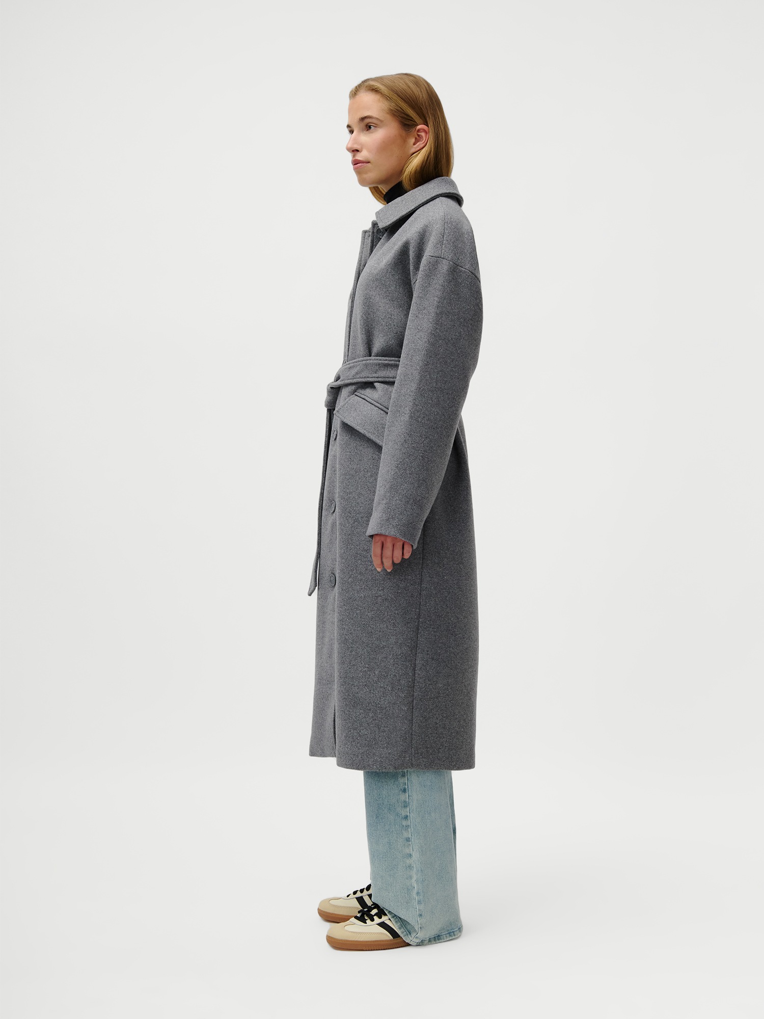 LeGer Langmantel »Anaida, LeGer by Lena Gercke«, Regular fit mit Rundhalsausschnitt