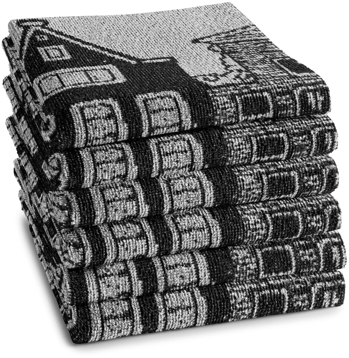 DDDDD Geschirrtuch »Canal«, (Set, 6 tlg.), Küchenhandtuch aus weicher Frottee, 50 x 55 cm