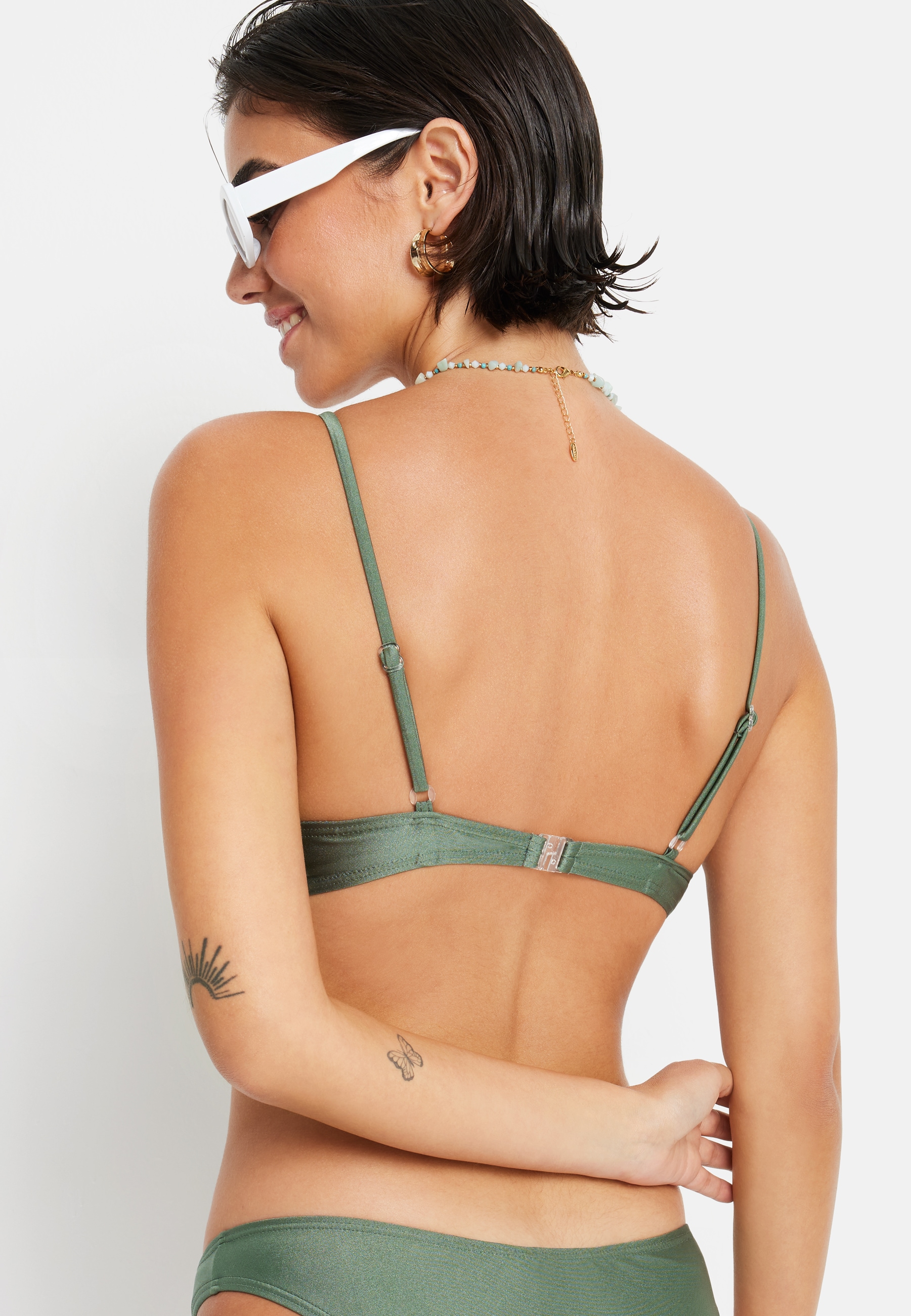 LSCN by LASCANA Bustier-Bikini-Top »Nele«, mit glänzender Beschichtung
