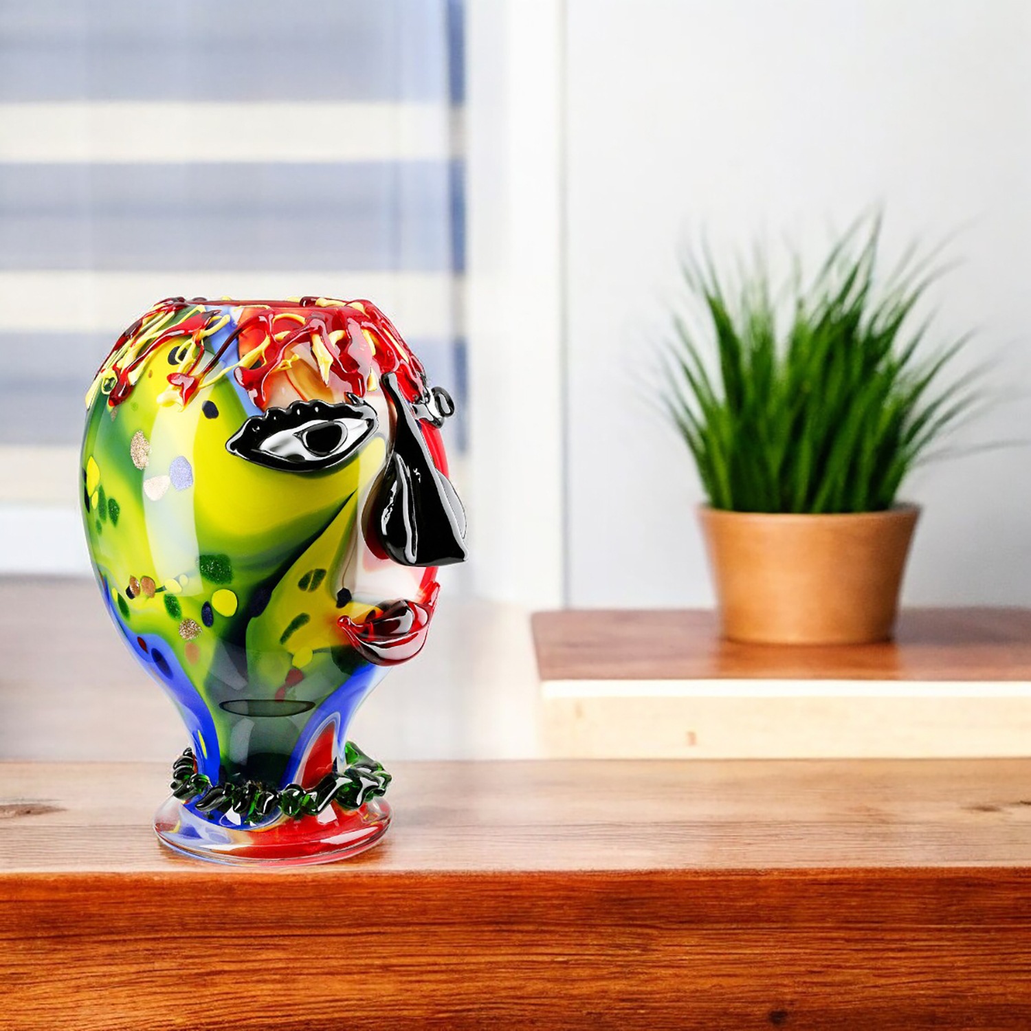 Casablanca by Gilde Tischvase »Gesichtsvaseb Andrew, mehrfarbig H.29 cm«, (1 St.)