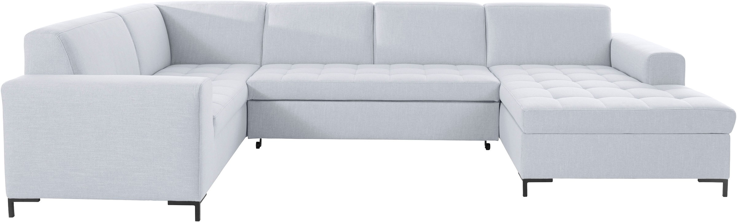GOODproduct Wohnlandschaft »Grazzo U-Form«, hochwertige Stoffe aus recyceltem Material, Steppung im Sitzbereich
