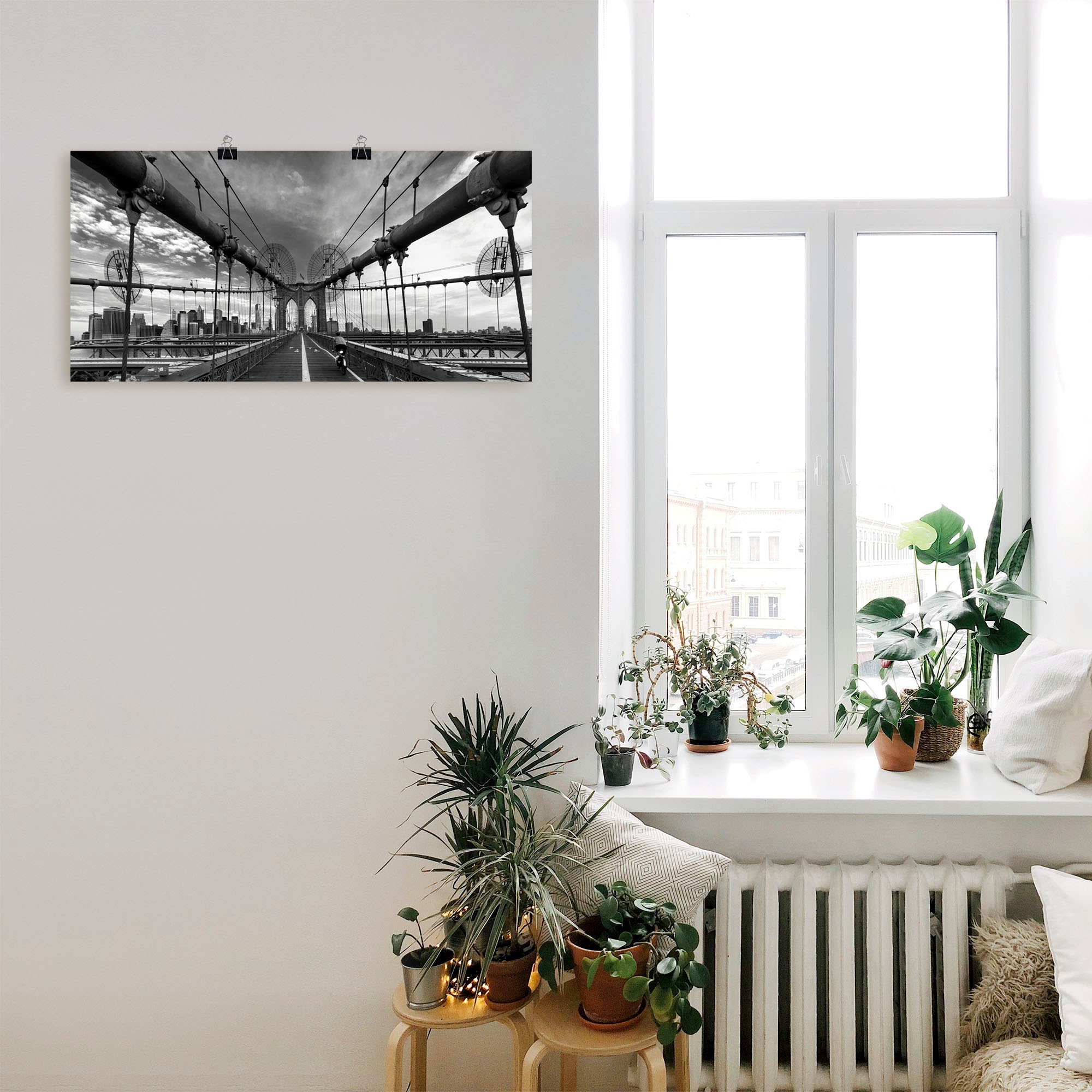 Artland Wandbild »Brooklyn Bridge New York III«, Brücken, (1 St.), als Leinwandbild, Poster in verschied. Grössen