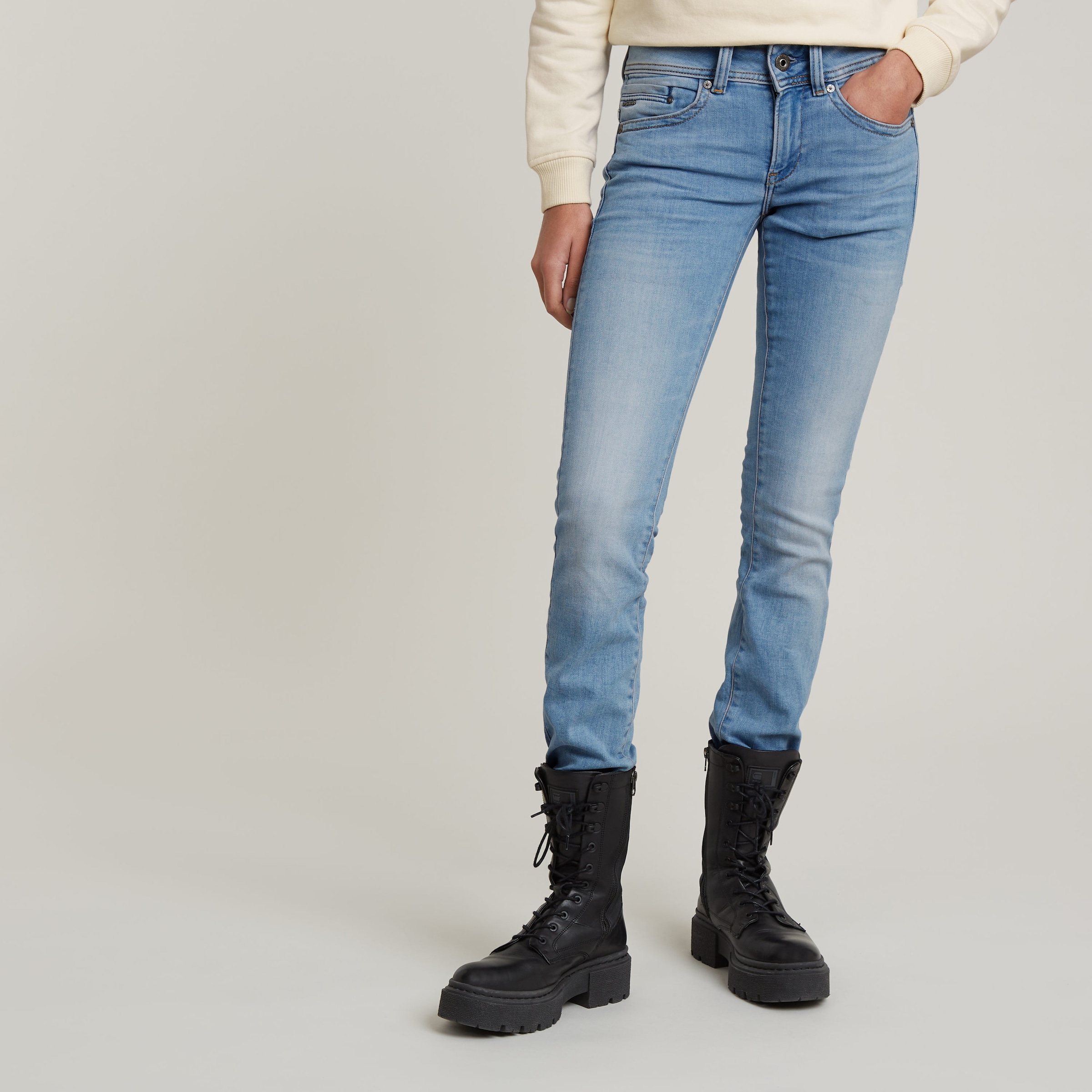 Straight-Jeans »Midge Saddle Straight«, 5-Pocket-Design mit markanten Steppnähten