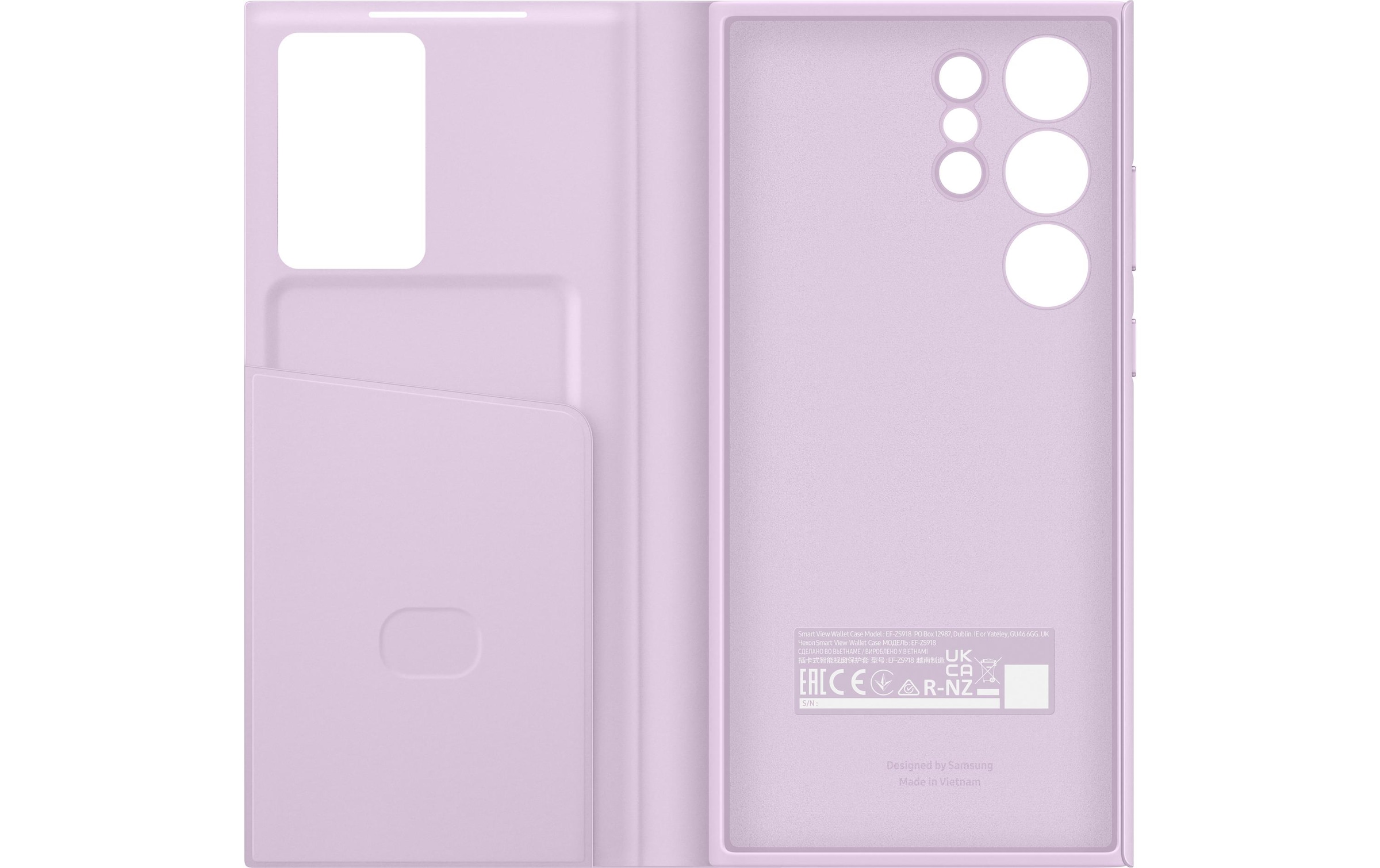 Handyhülle »Smart View Wallet Lavendel«, Samsung Galaxy S23 Ultra