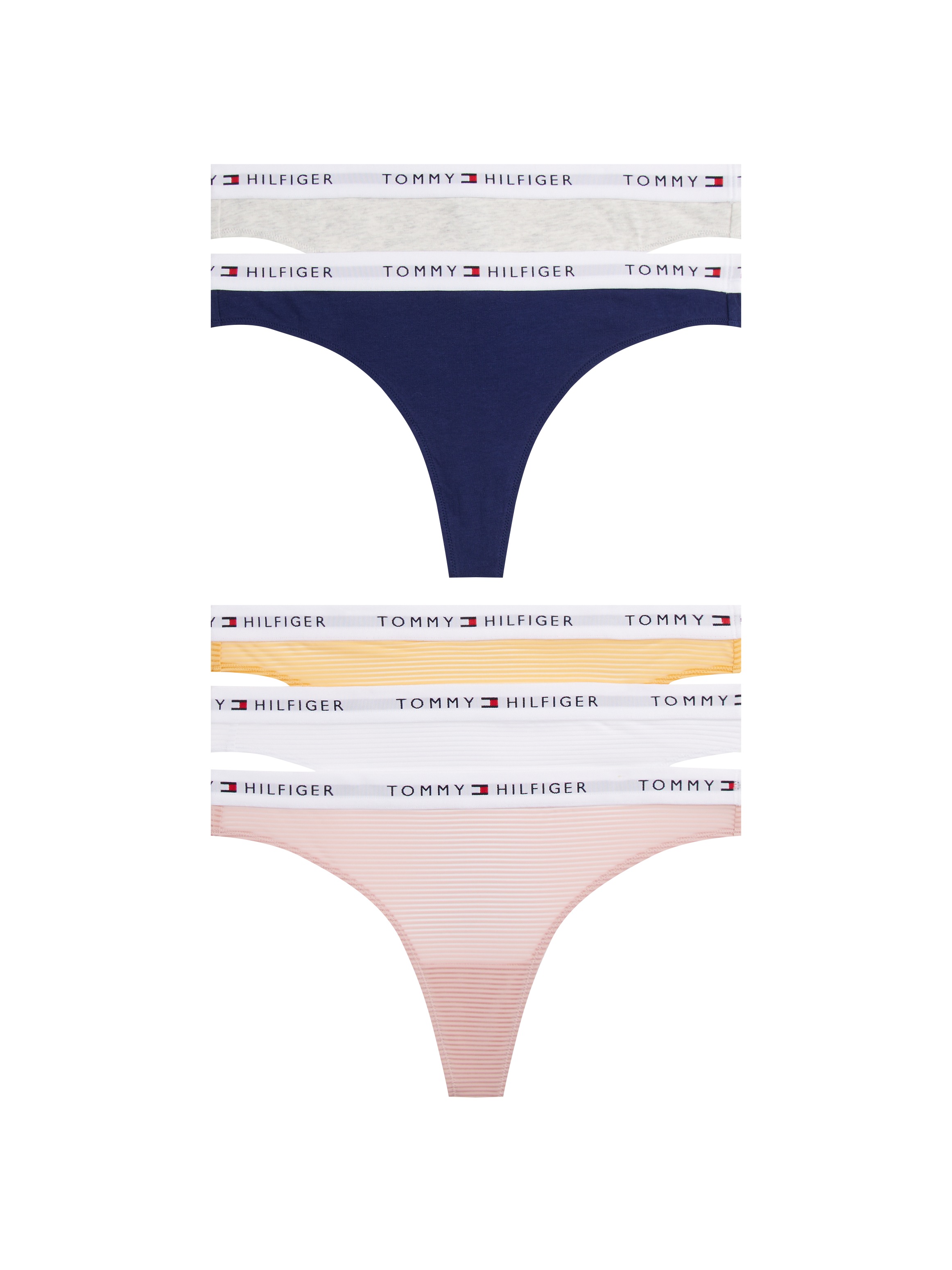 Tommy Hilfiger Underwear String »MIX 5 PACK THONG«, (5 St.), elastischer Bund mit Logo, verschiedene Farben