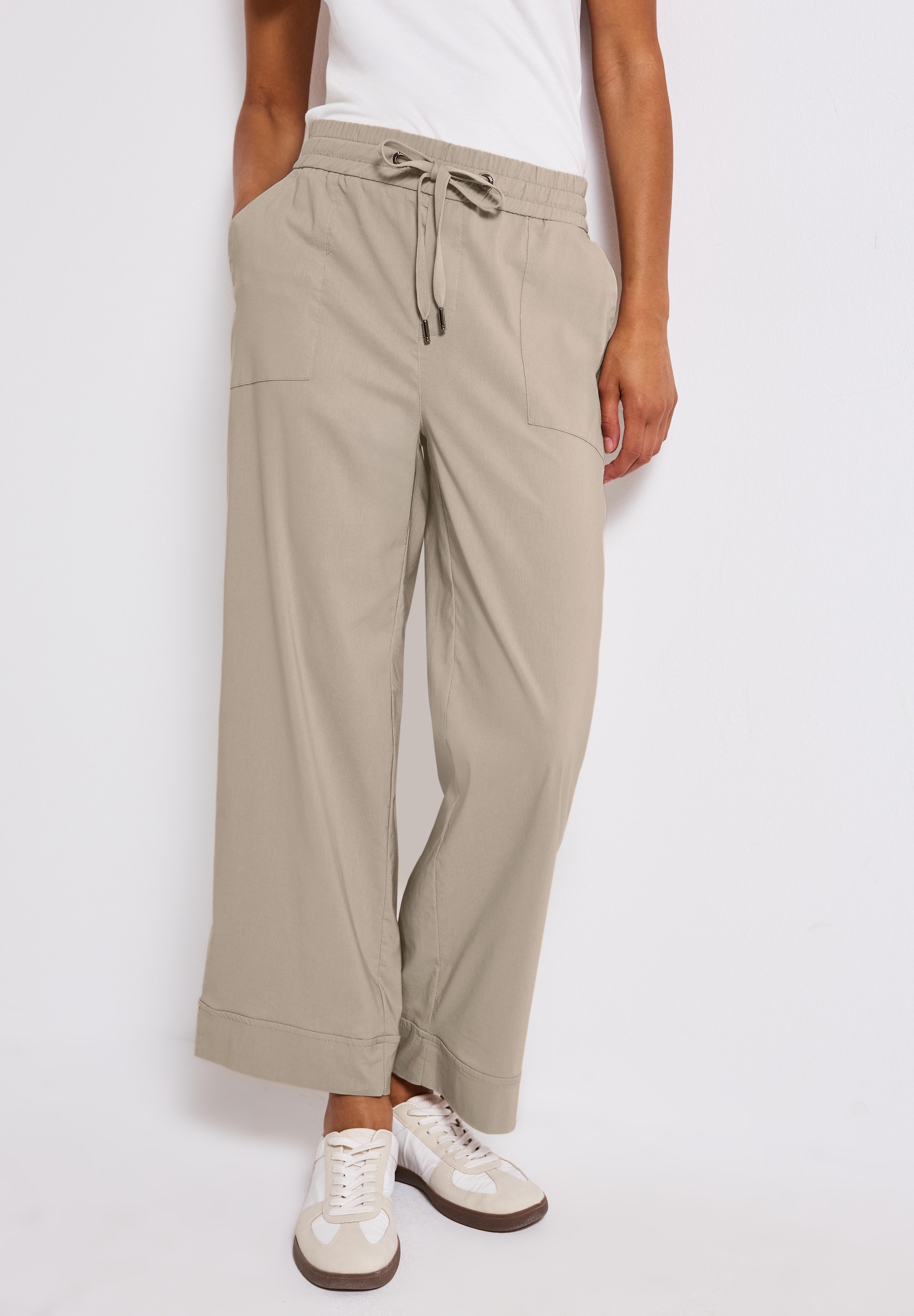 STREET ONE Stoffhose Sommerhose mit Turn-Up