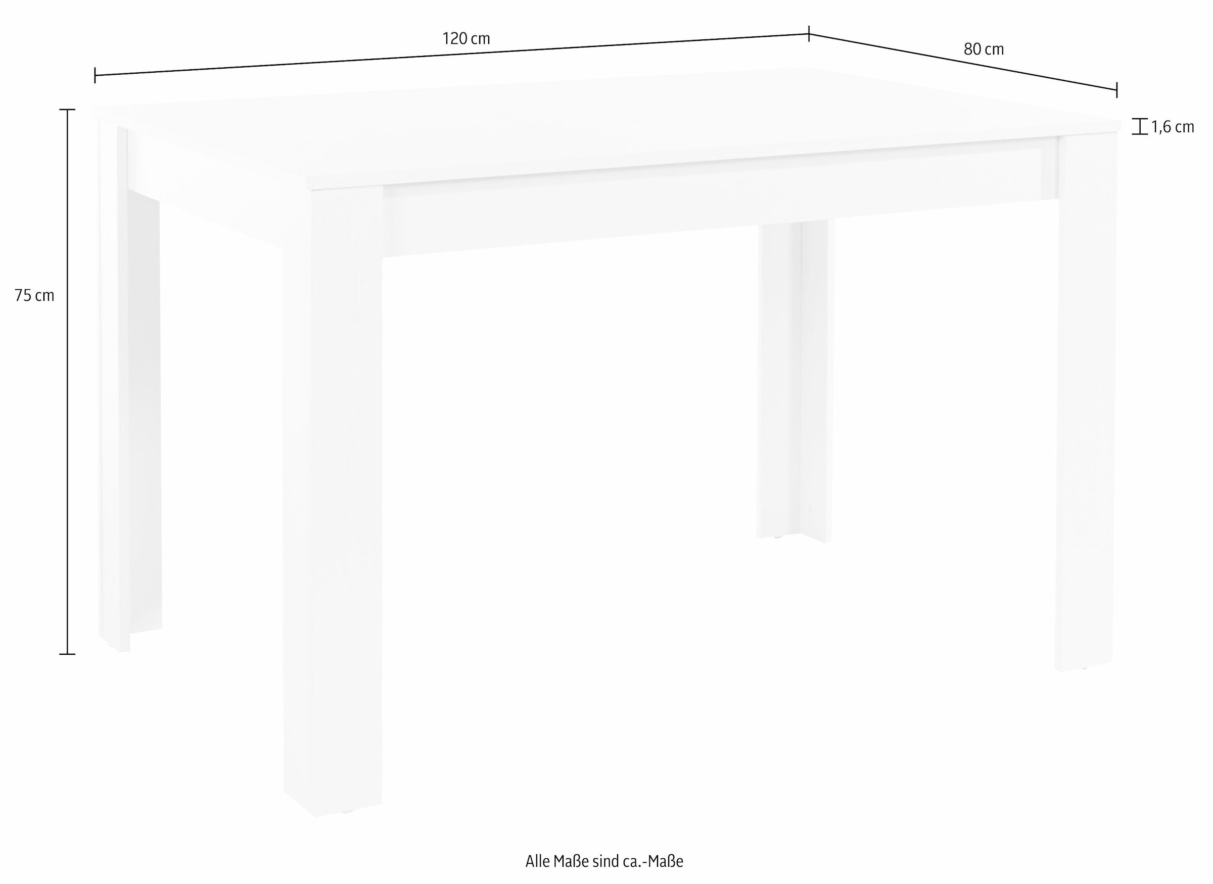 INOSIGN Essgruppe, (Set, 5 tlg.), mit Esstisch 120 cm breit online shoppen  | Jelmoli-Versand