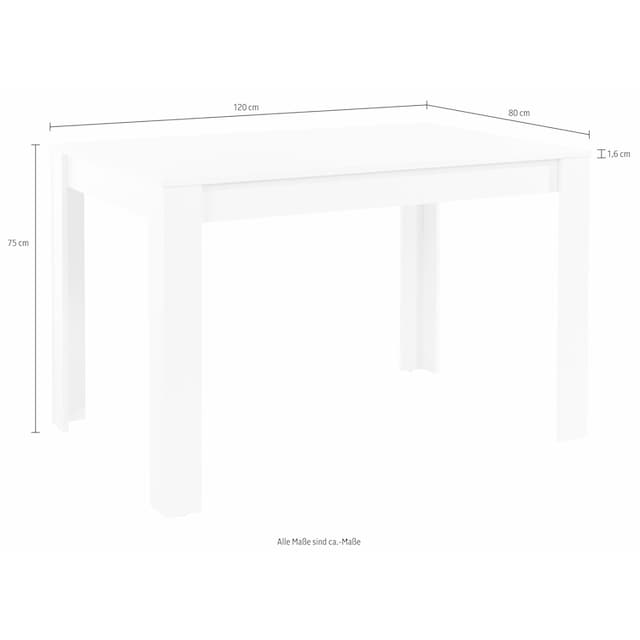INOSIGN Essgruppe, (Set, 5 tlg.), mit Esstisch 120 cm breit online shoppen  | Jelmoli-Versand