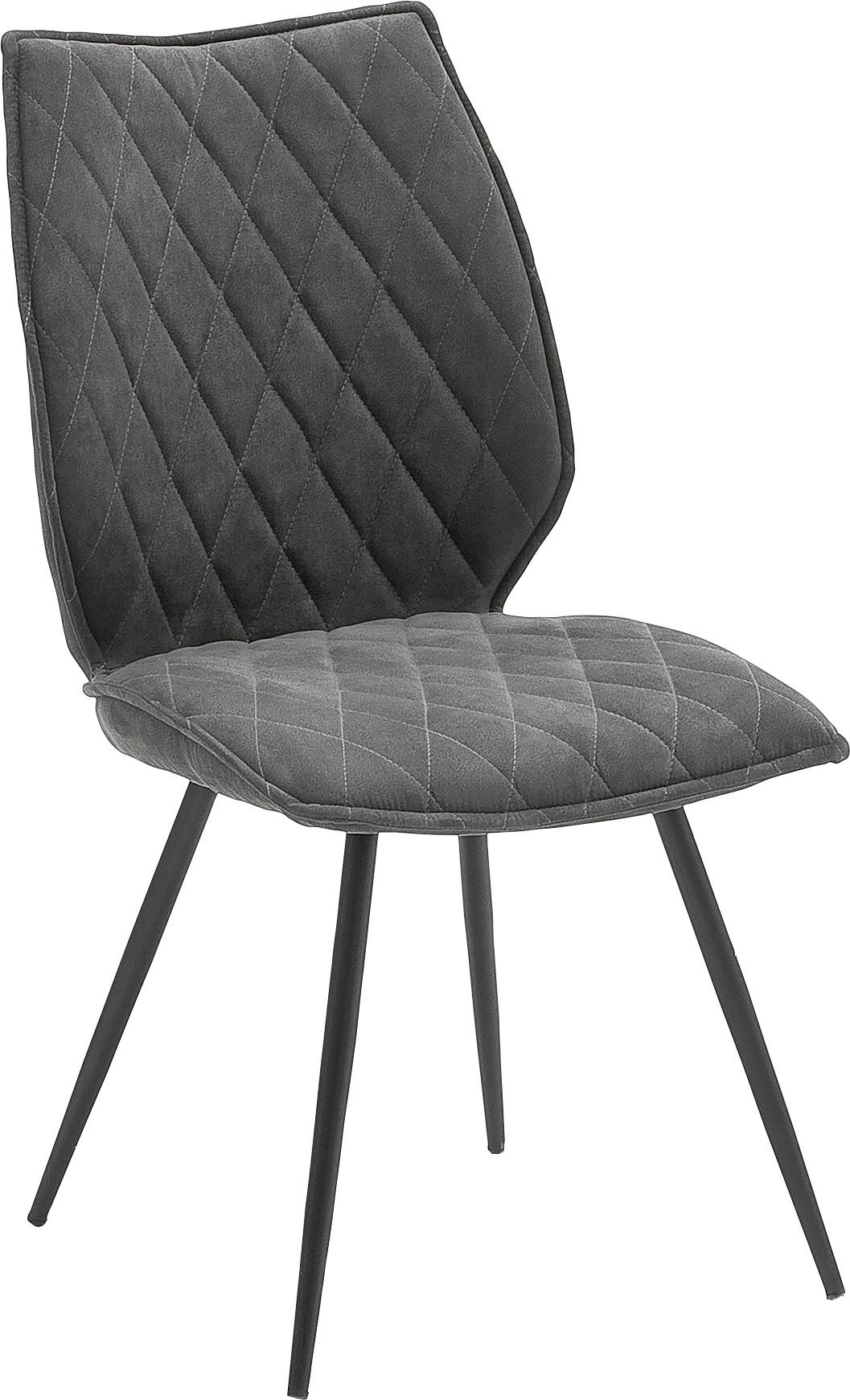 MCA furniture 4-Fussstuhl »Navarra«, 2 St., 2-er Set mit Stoffbezug, belastbar bis 120 kg, Komfortsitzhöhe 48 cm
