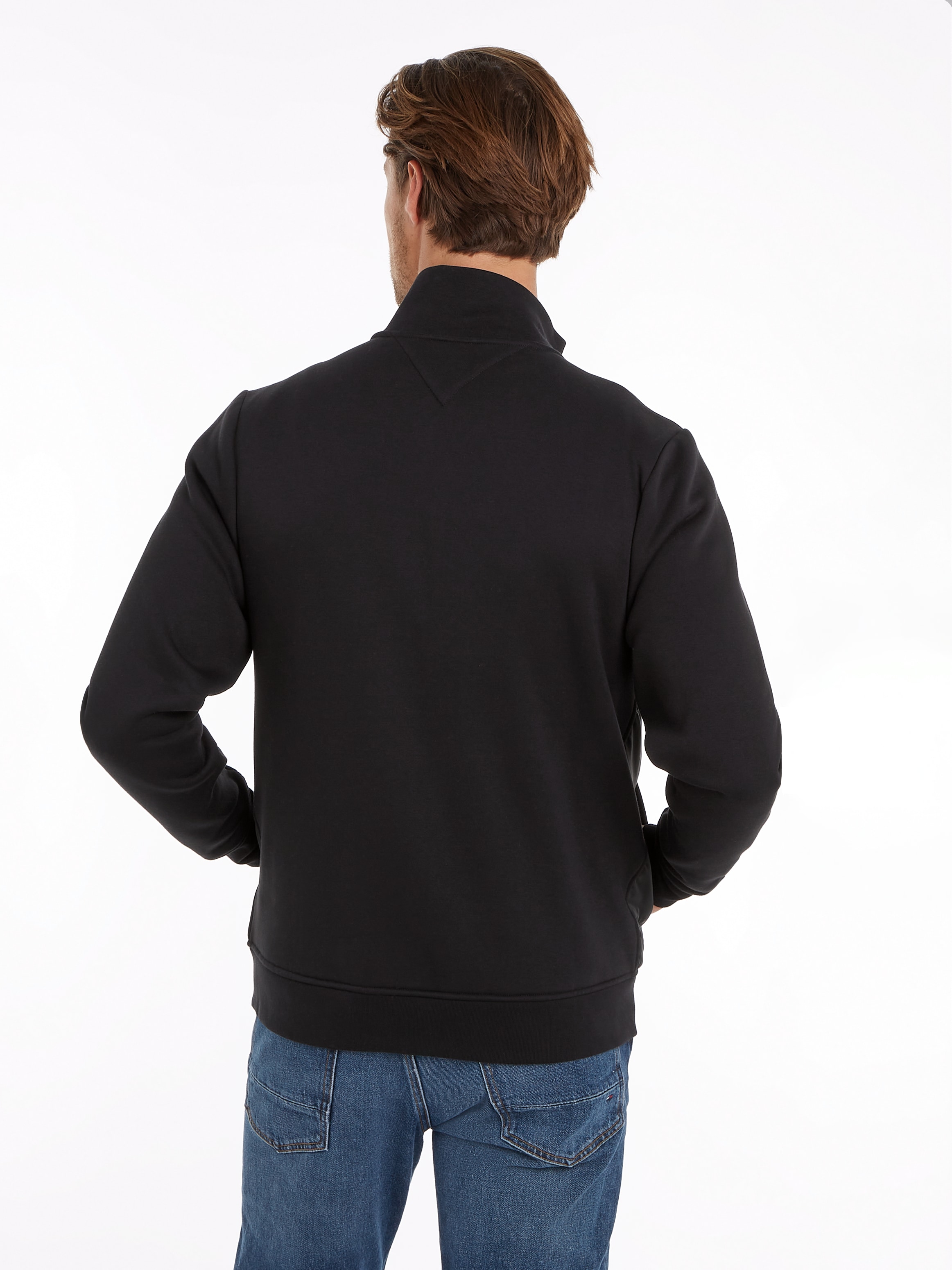 Tommy Hilfiger Sweatjacke »MIX MEDIA ZIP THRU STAND CLR«, mit gestreiftem Innenkragen