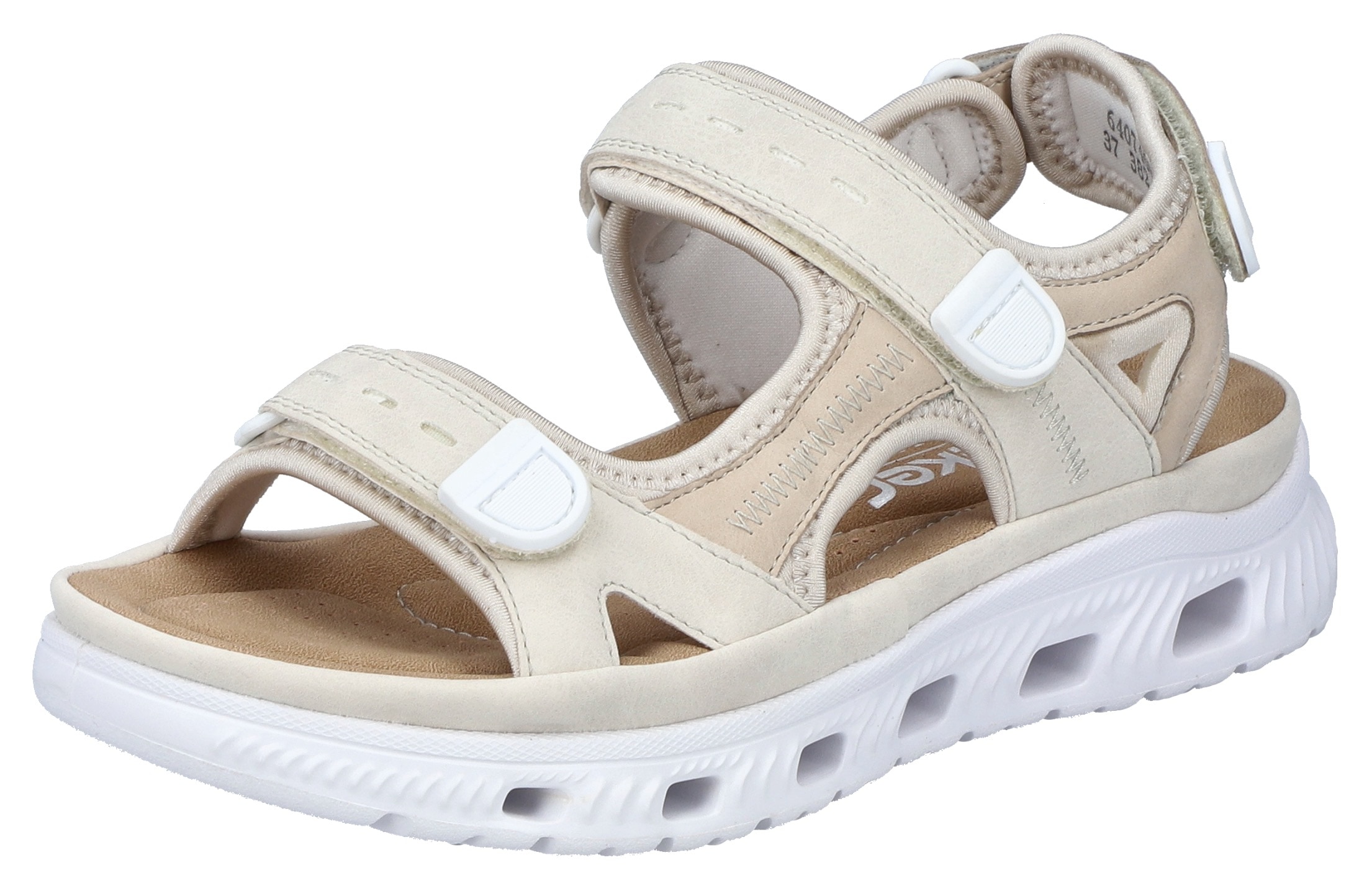 RIEKER Sport Sandale , Sommerschuh, Sandalette, Plateauabsatz, mit Klettriemchen