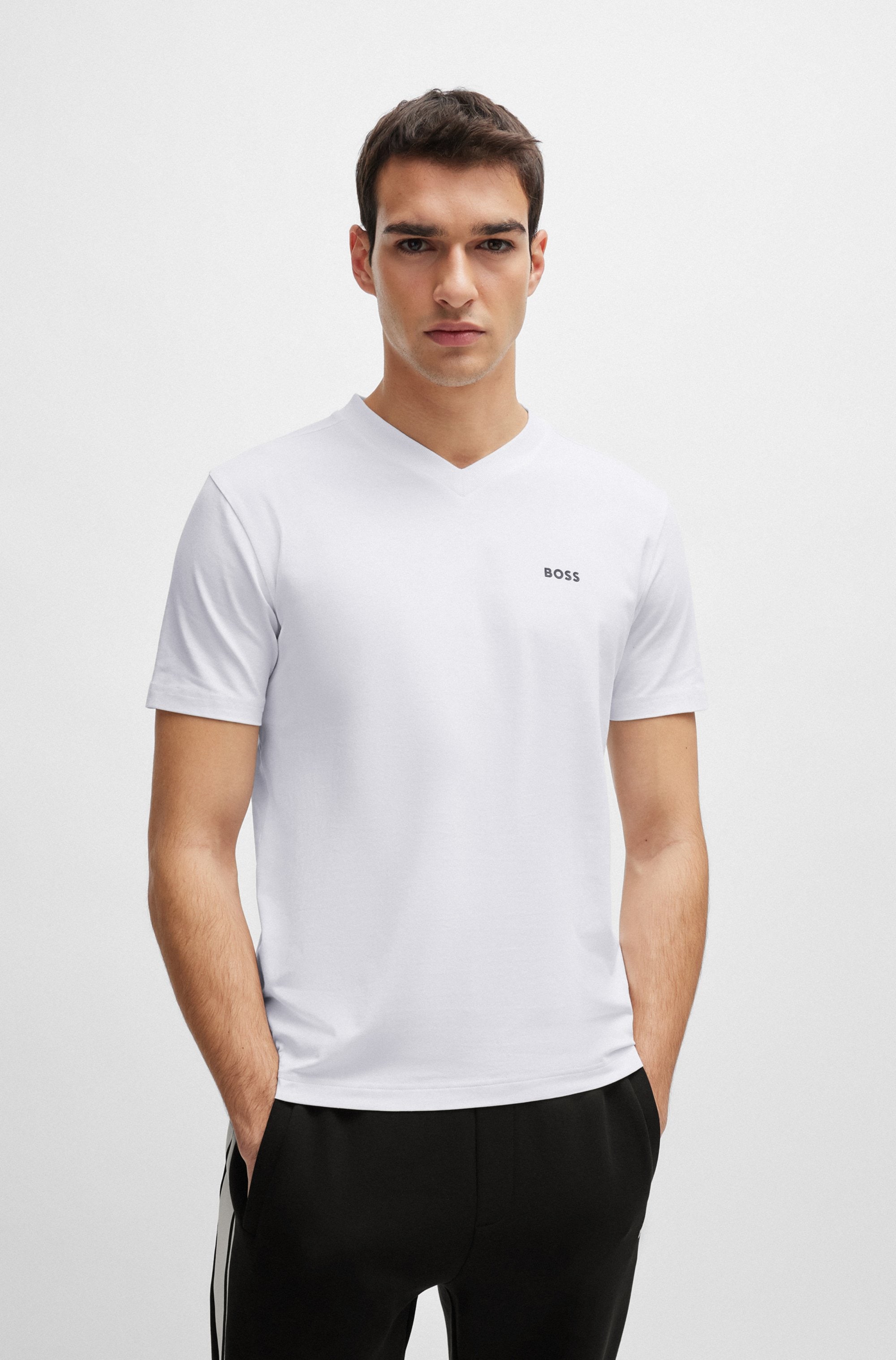 BOSS GREEN T-Shirt »Tee V« mit V-Ausschnitt
