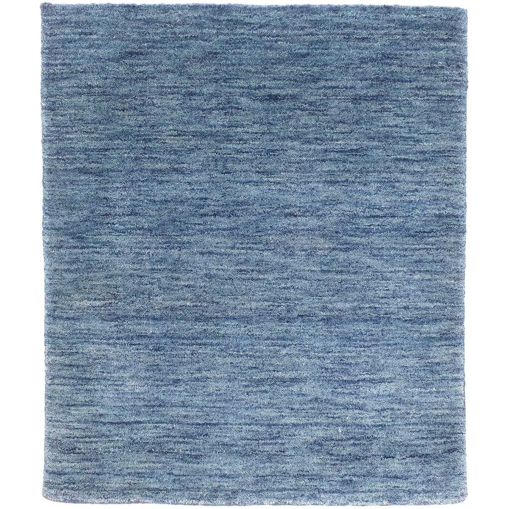 morgenland Wollteppich »Gabbeh Teppich handgewebt blau«, rechteckig
