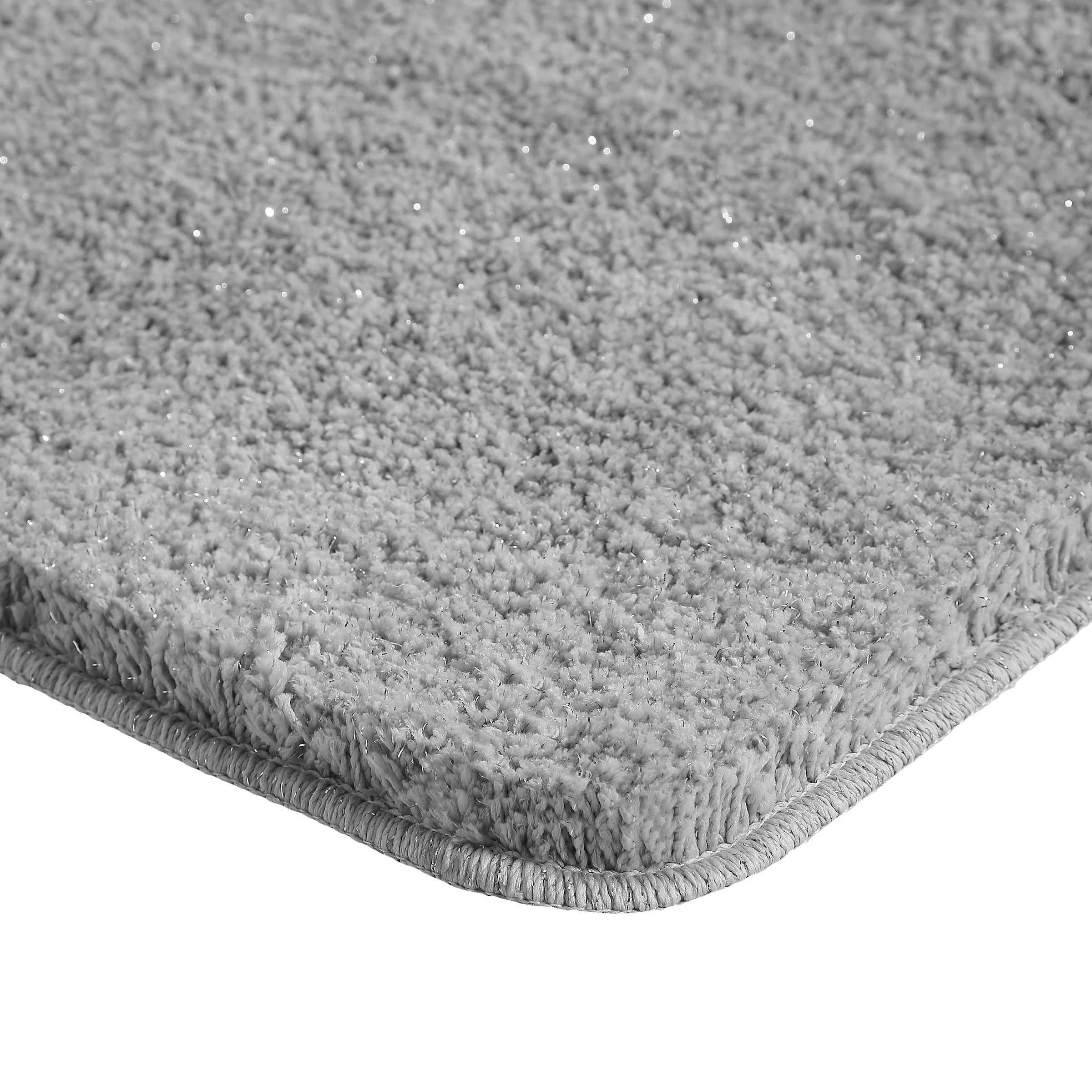 my home Badematte »Glitzer, Badvorleger, Badezimmer Teppich«, rutschhemmend beschichtet, fussbodenheizungsgeeignet-schnell trocknend-strapazierfähig, Badteppich, Akzente durch Glitzer-Garn
