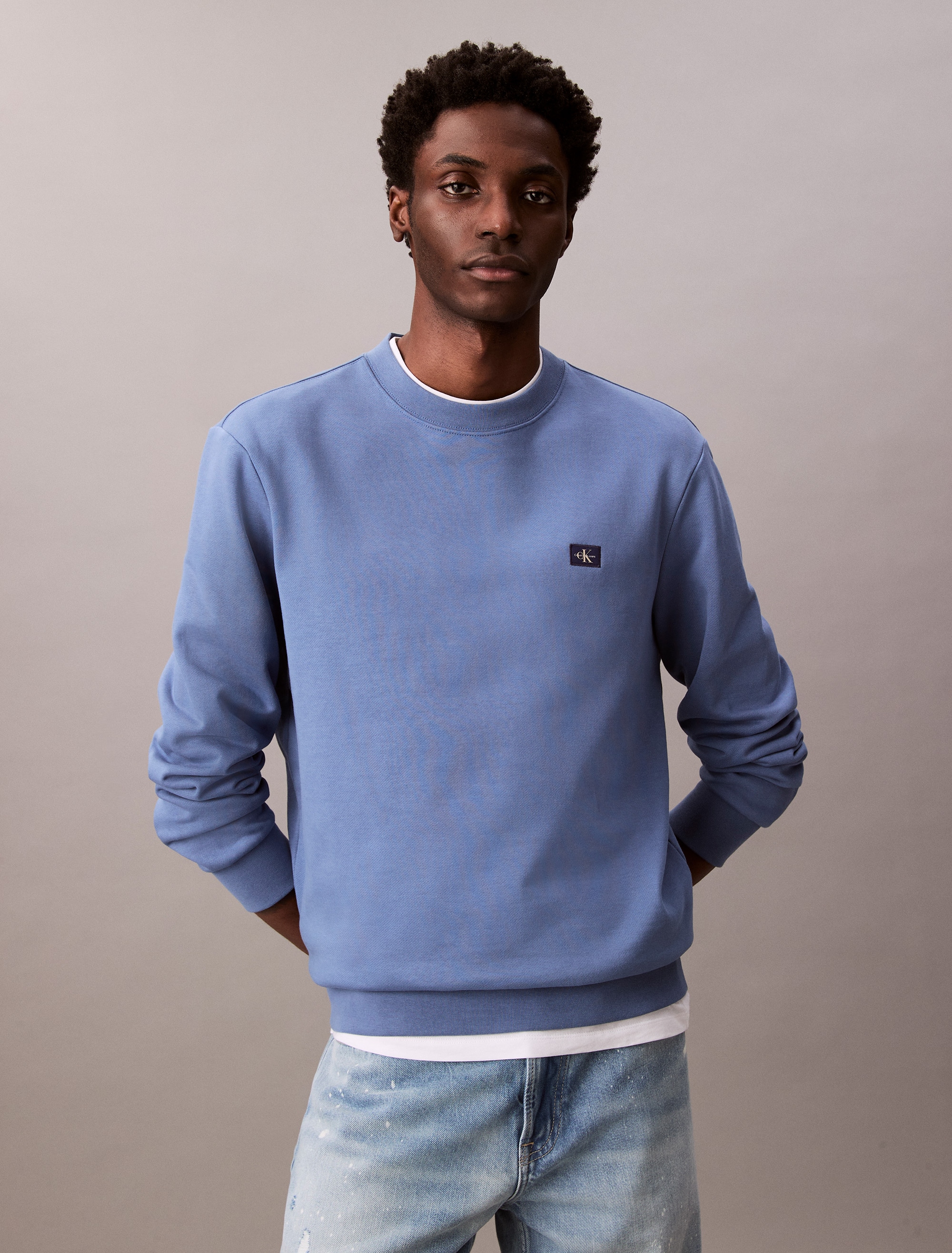 Calvin Klein Jeans Sweatshirt »400GSM TRRY BDG CRWN«, Mit Rundhalsausschnitt
