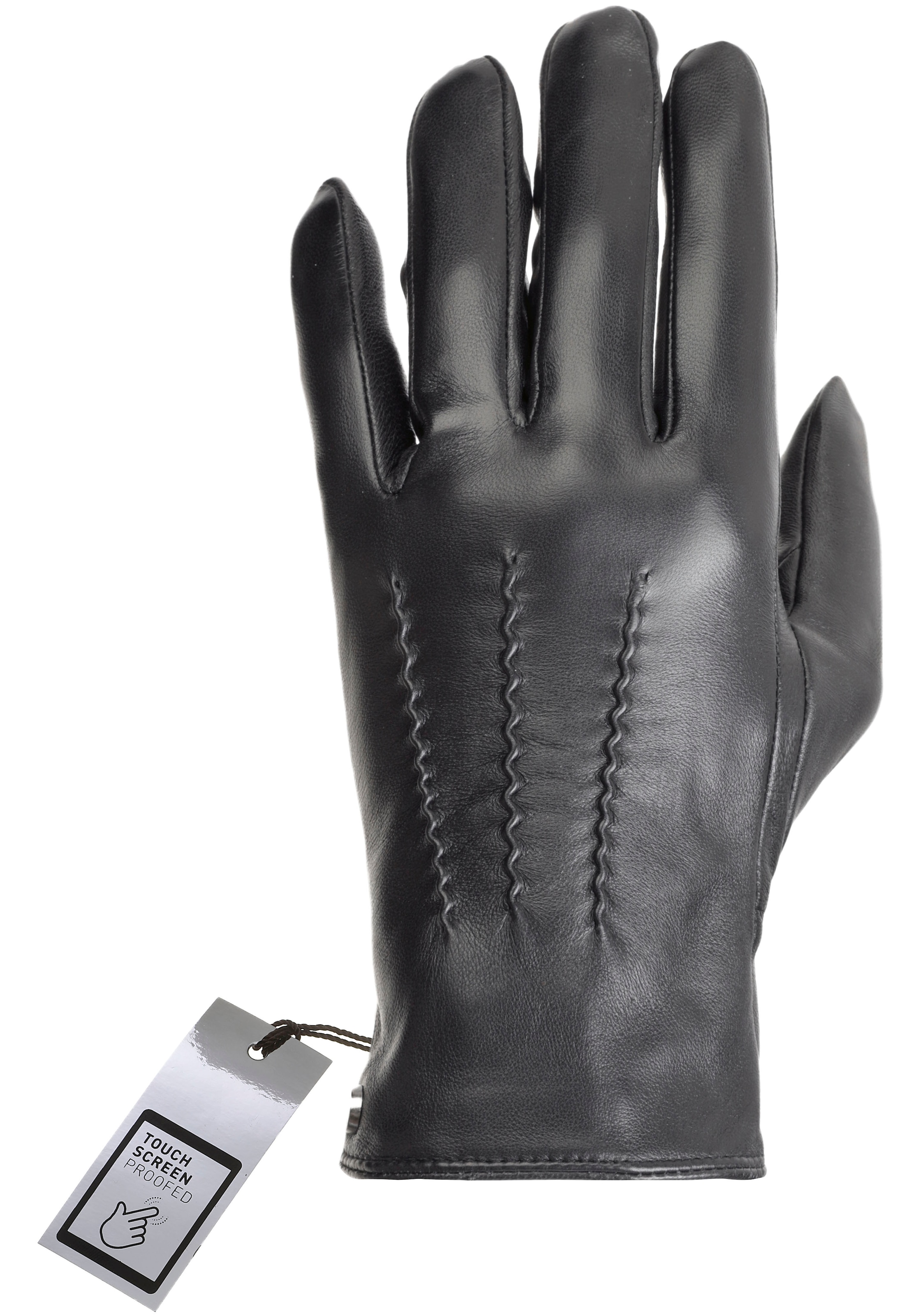 PEARLWOOD Lederhandschuhe »Gates«, weiches Innenfutter aus Fleece