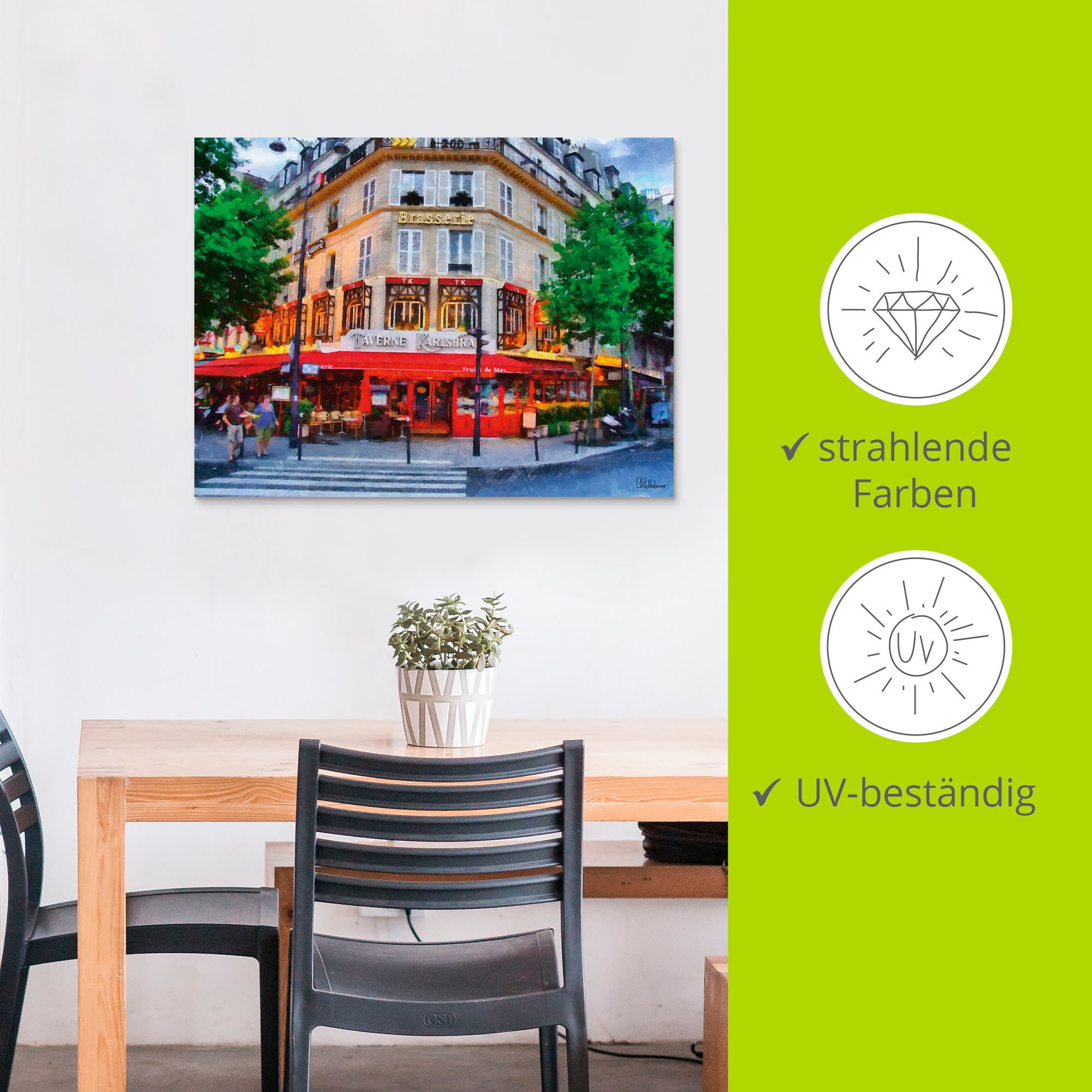 Artland Wandbild »Taverne Karlsbad«, Karlsbad, (1 St.), als Alubild, Leinwandbild, Wandaufkleber oder Poster in versch. Grössen