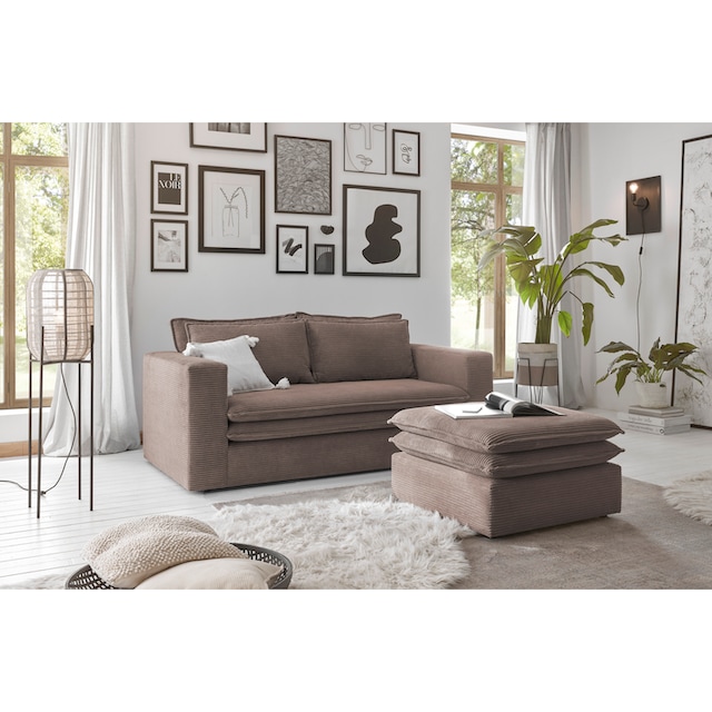 ❤ Places of Style Sitzgruppe »PIAGGE«, (2 tlg.), 2-Sitzer-Sofa und Hocker  klein im Set kaufen im Jelmoli-Online Shop