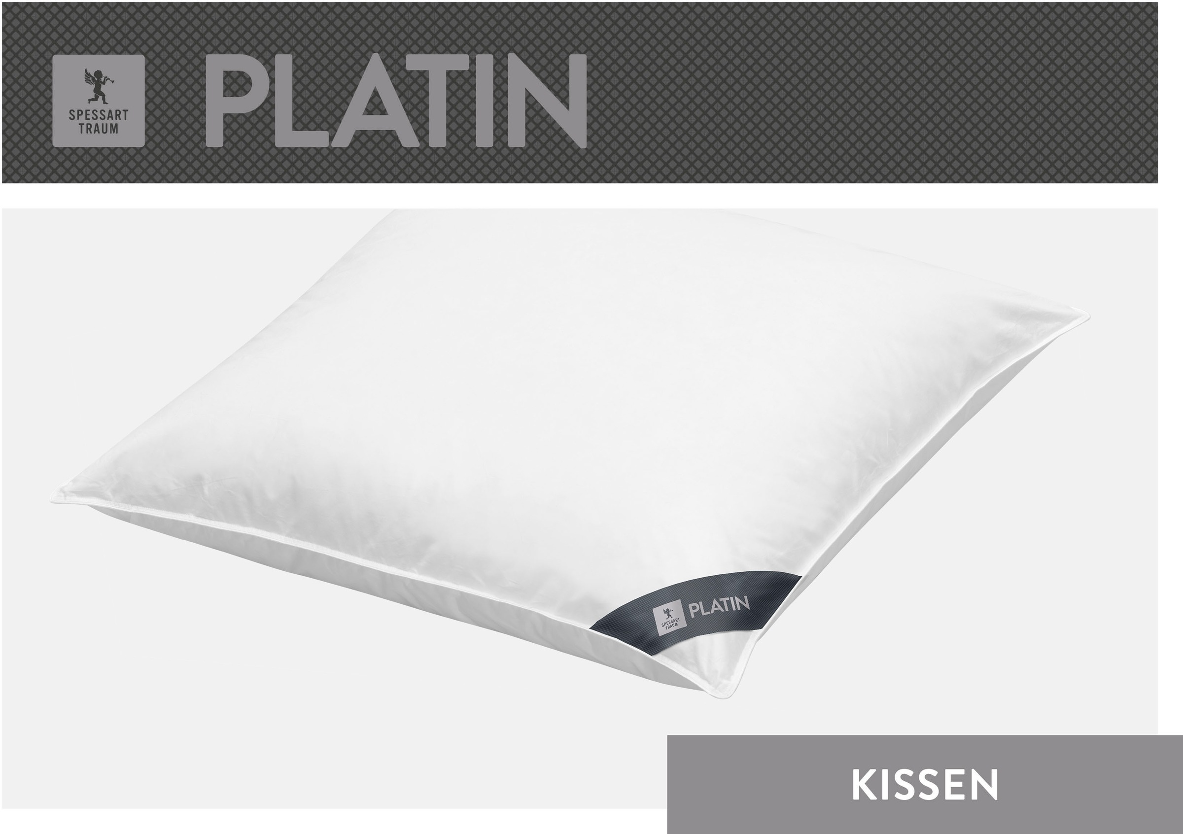 SPESSARTTRAUM 3-Kammer-Kopfkissen "Platin" Füllung: Außen:100% Gänsedaunen, Innen: 100% Gänsefedern 1 Stk. tlg. hergestellt in Deutschland, allergikerfreundlich