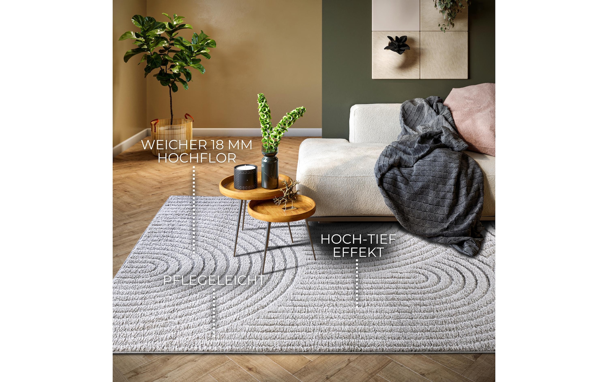 ELLE DECORATION Teppich »Panglao 120 cm x 170 cm«