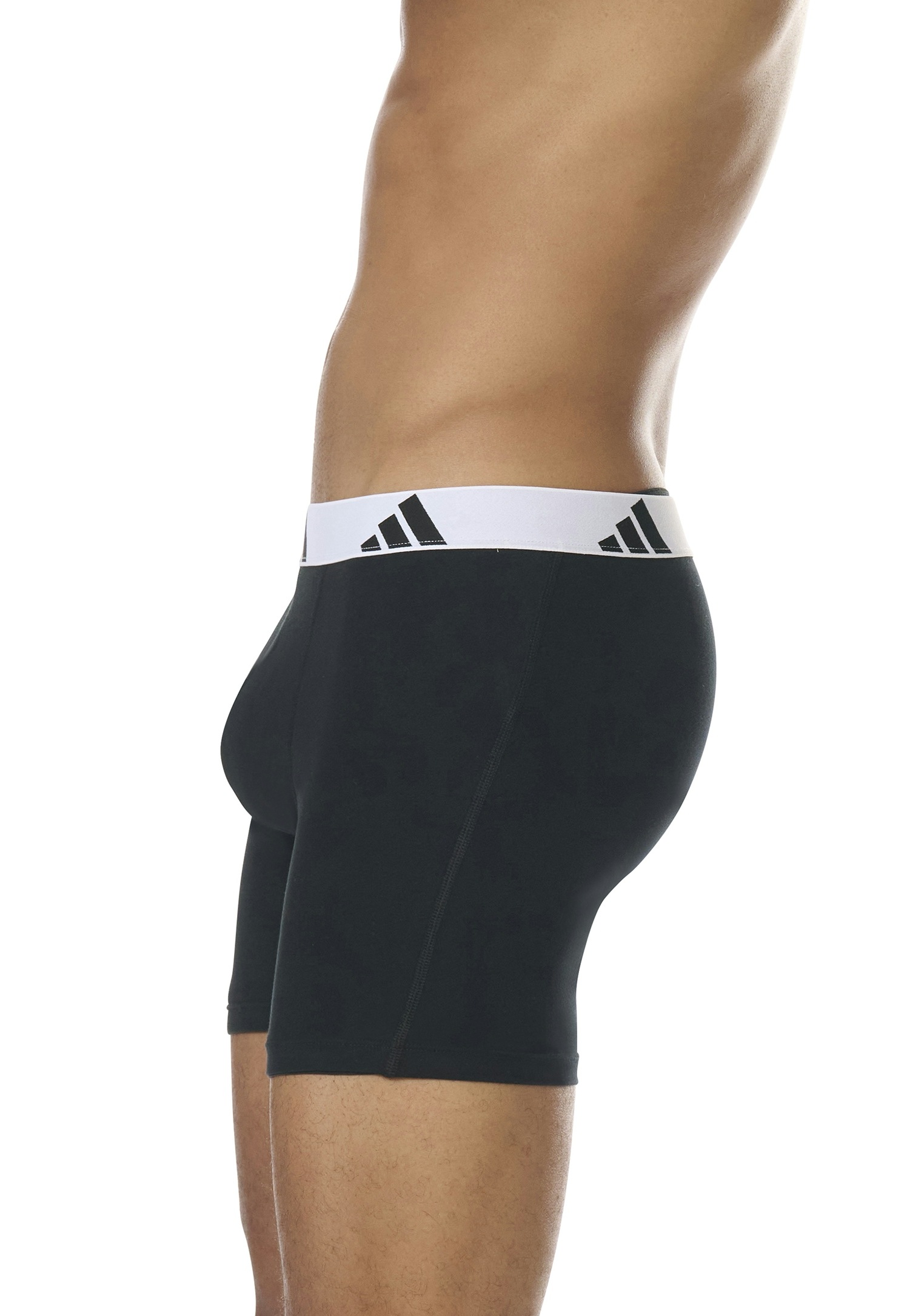 adidas Sportswear Langer Boxer »Active Flex Cotton«, (3er Pack), elastisch, Logo-Bund, sportlicher Look, ohne Eingriff