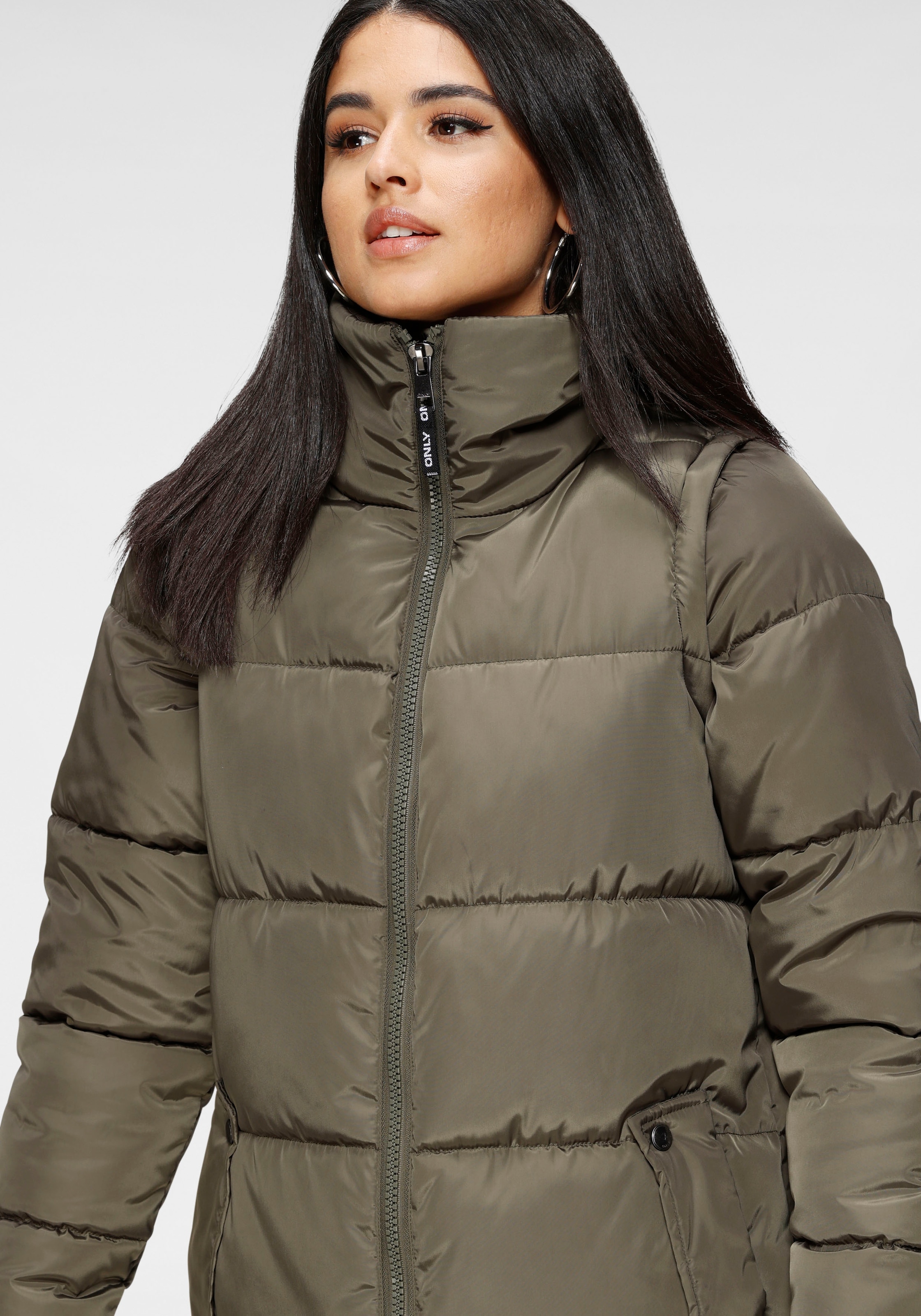 ONLY Steppmantel »ONLIRINA X-LONG 2IN1 PUFFER OTW«, auch als Weste tragbar