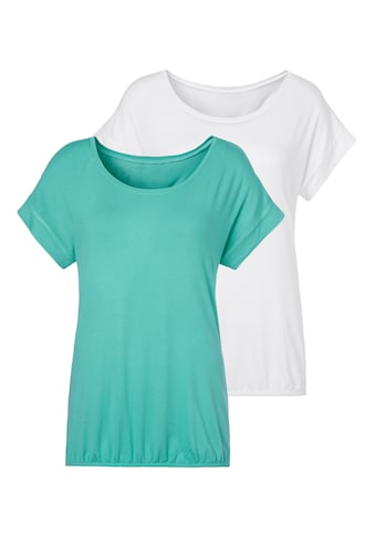 Vivance T-Shirt, (2er-Pack), mit elastischem Saumabschluss kaufen