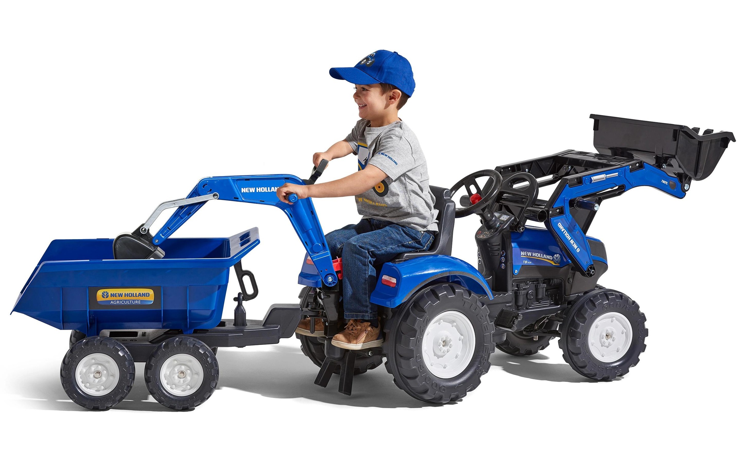 Falk Rutscherauto »New Holland Traktor + Anh. XXL«