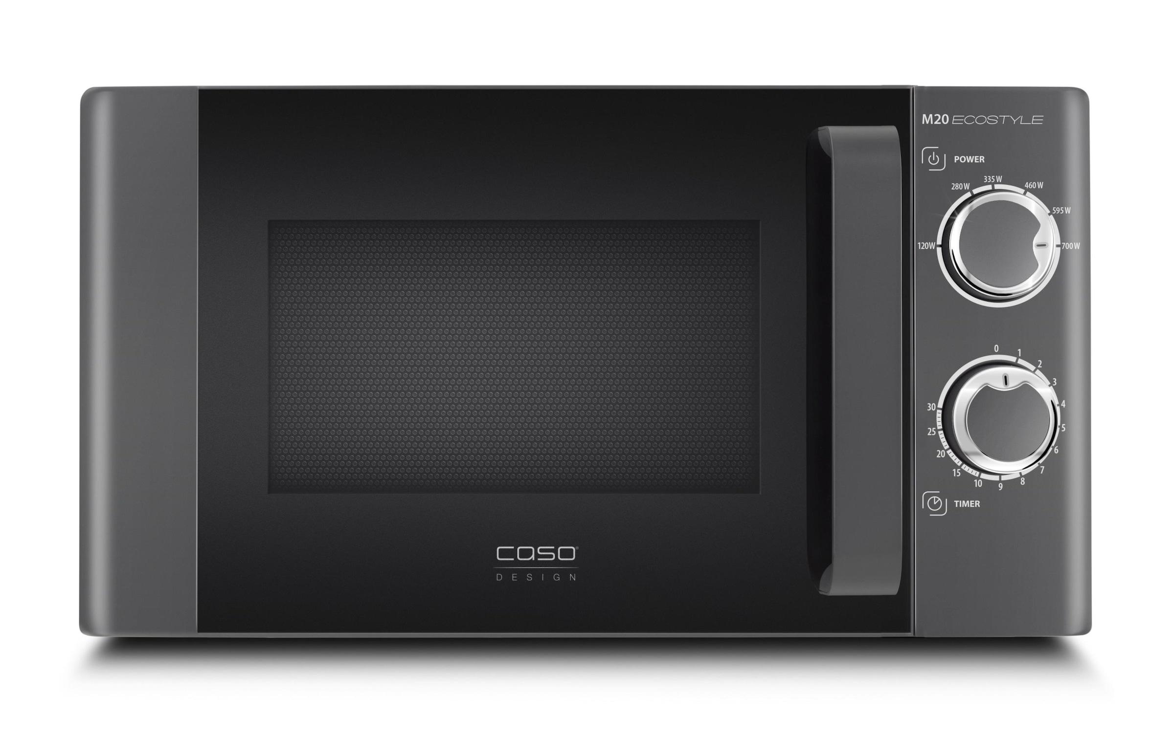 Caso Mikrowelle »M20 Ecostyle Grau Schwarz« 700 W