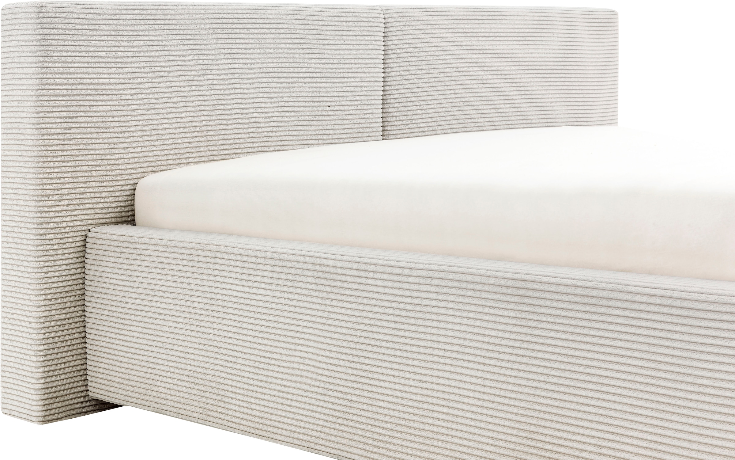 meise.möbel Polsterbett »Cube wahlweise mit Matratze und Bettkasten«, extra flaches Kopfteil, erhältlich in den Breiten 140cm, 160cm & 180cm