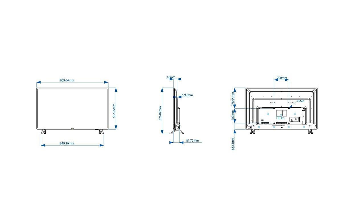 Philips LCD-LED Fernseher »43HFL4014/12 43«